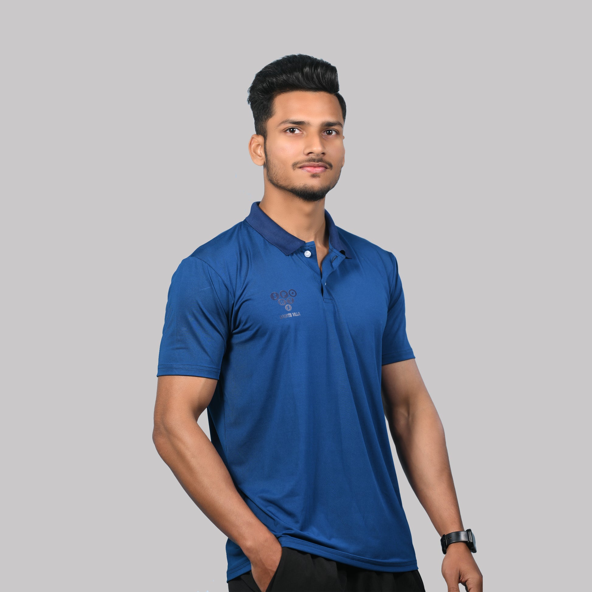 360 Collared Jersey (Cobalt Blue) - SPORTS VILLA