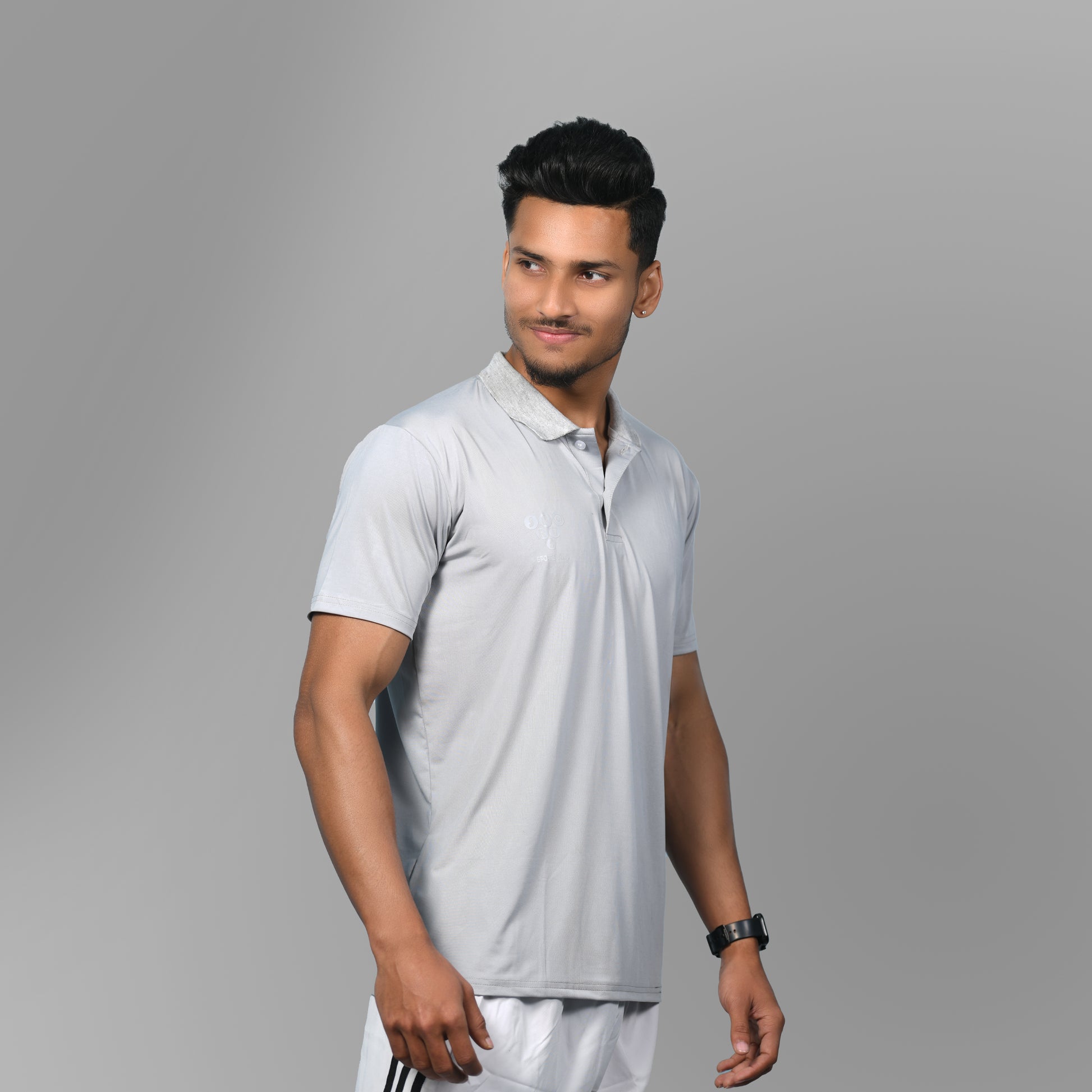 360 Collared Jersey (Light Grey) - SPORTS VILLA