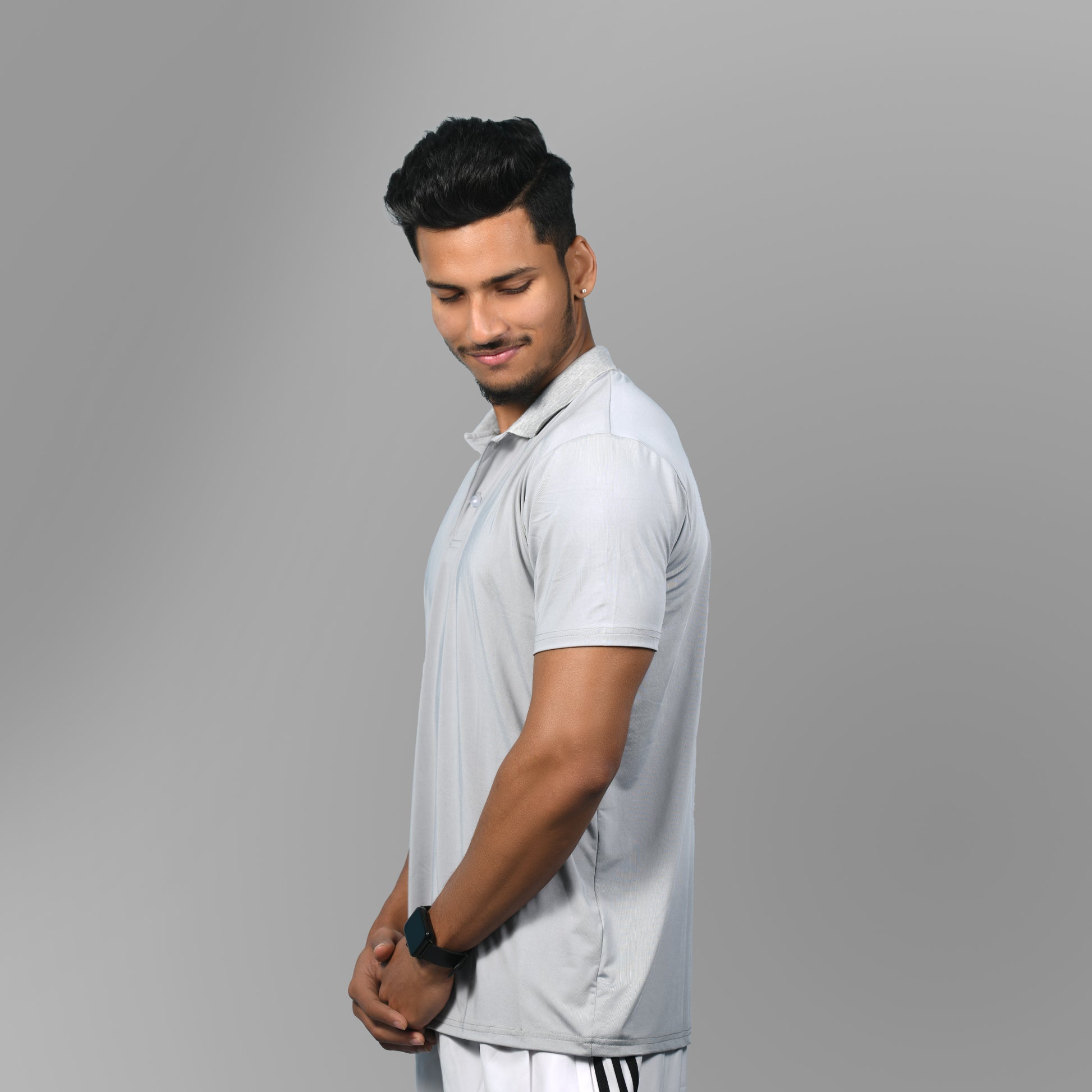 360 Collared Jersey (Light Grey) - SPORTS VILLA