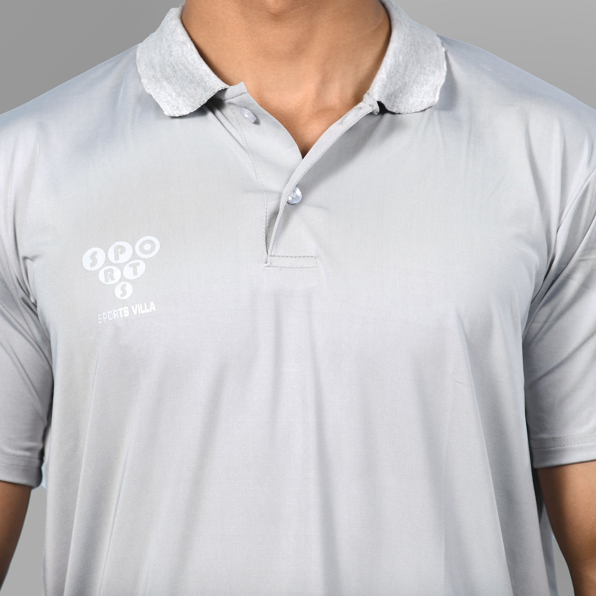 360 Collared Jersey (Light Grey) - SPORTS VILLA