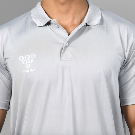 360 Collared Jersey (Light Grey) - SPORTS VILLA