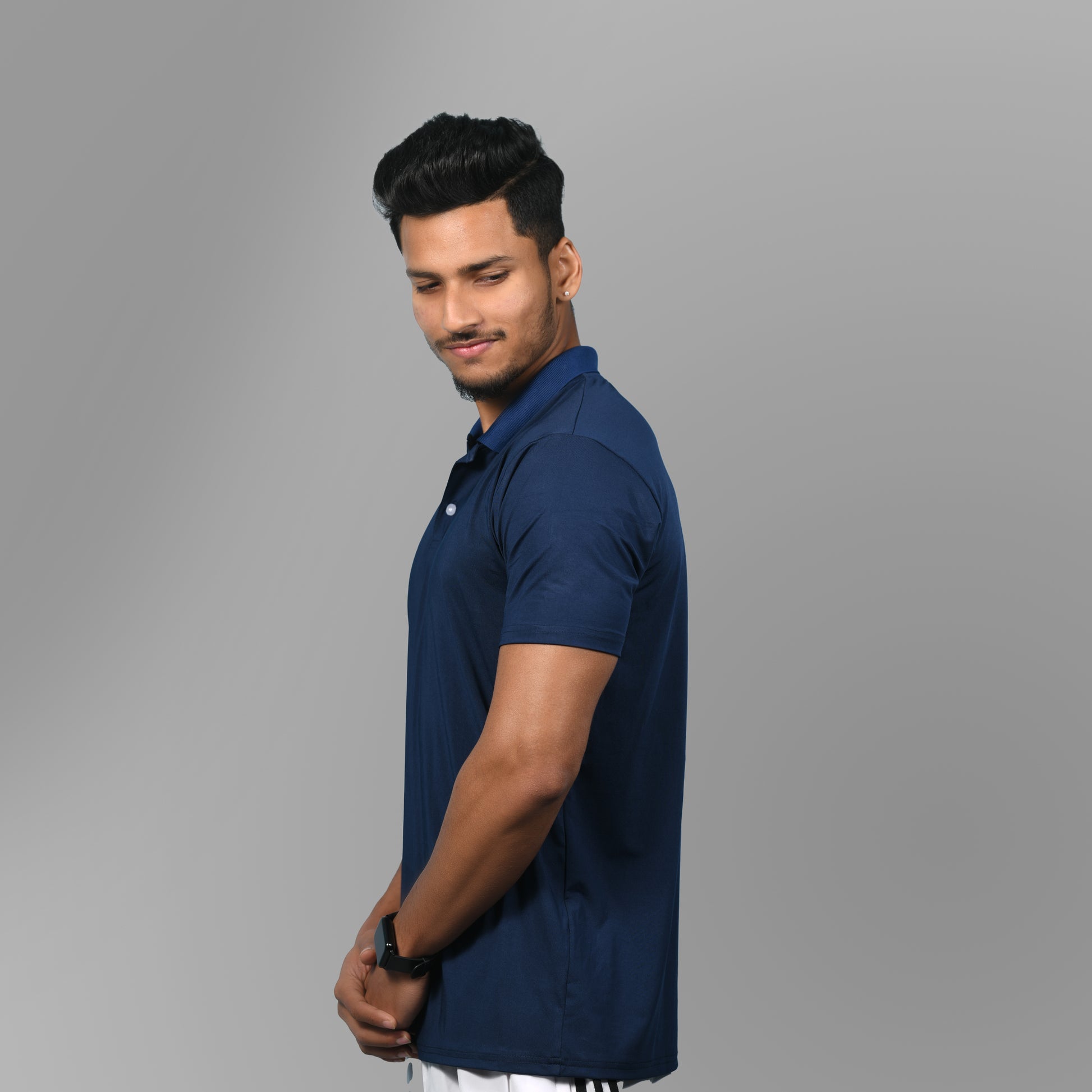 360 Collared Jersey (Navy Blue) - SPORTS VILLA