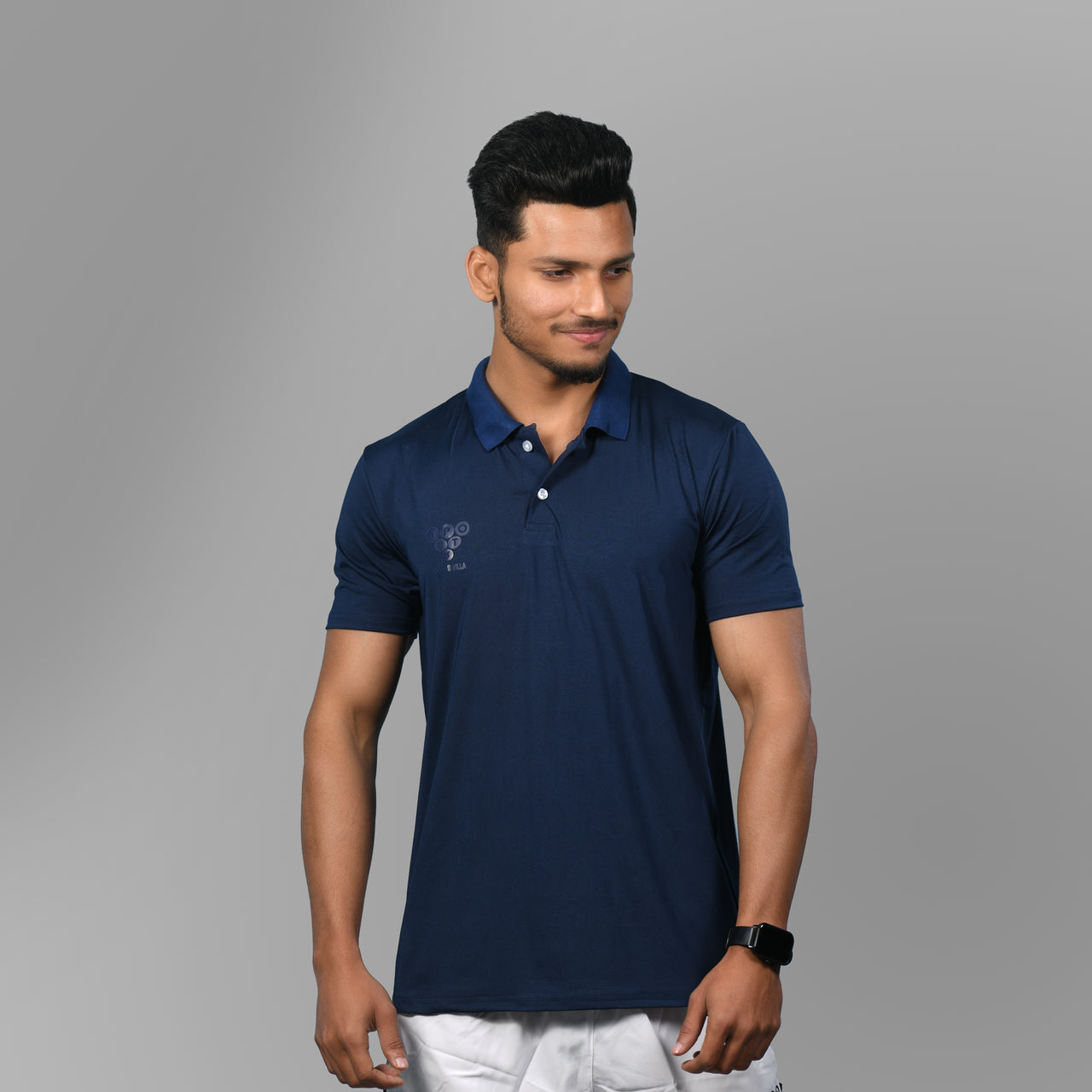 360 Collared Jersey (Navy Blue) - SPORTS VILLA