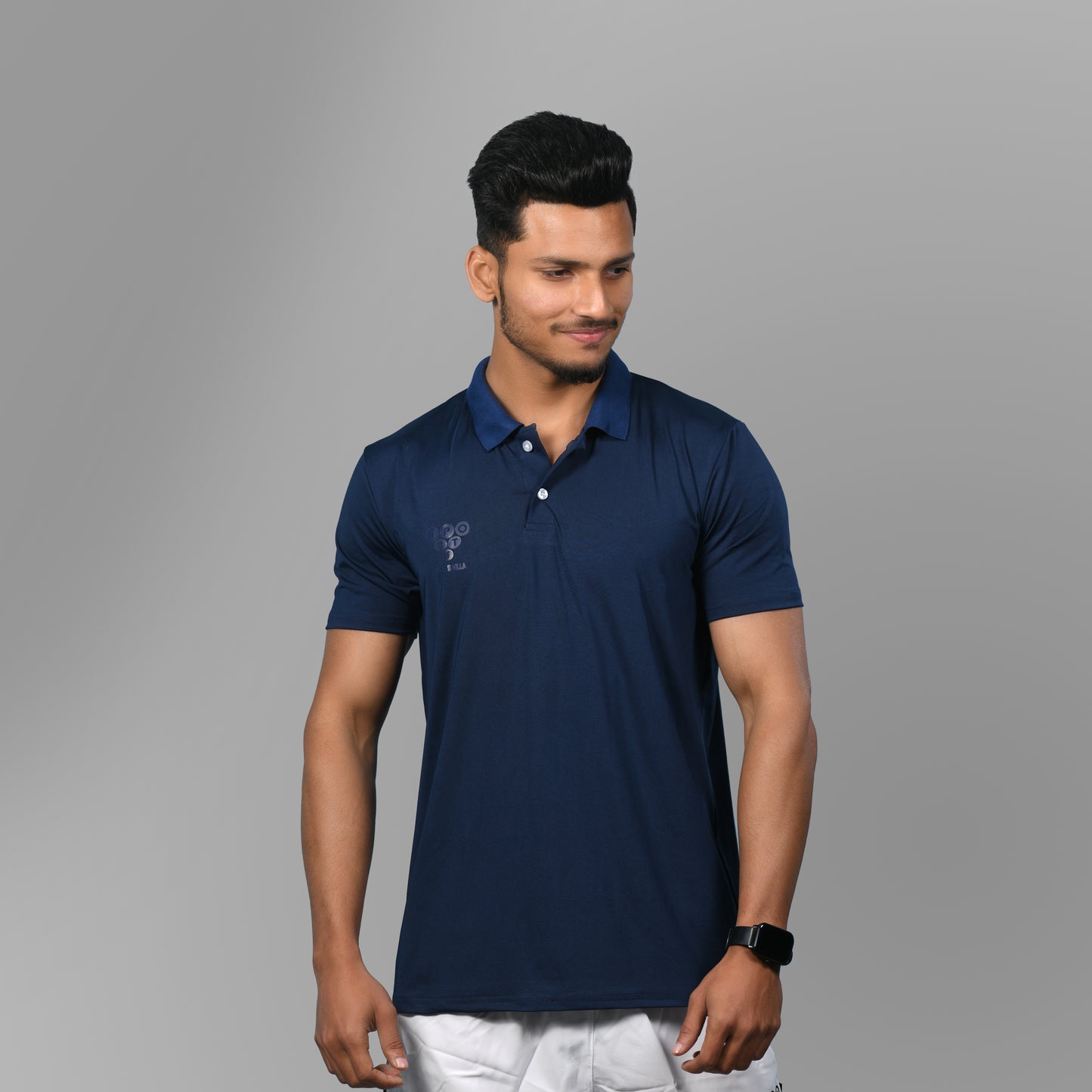 360 Collared Jersey (Navy Blue) - SPORTS VILLA
