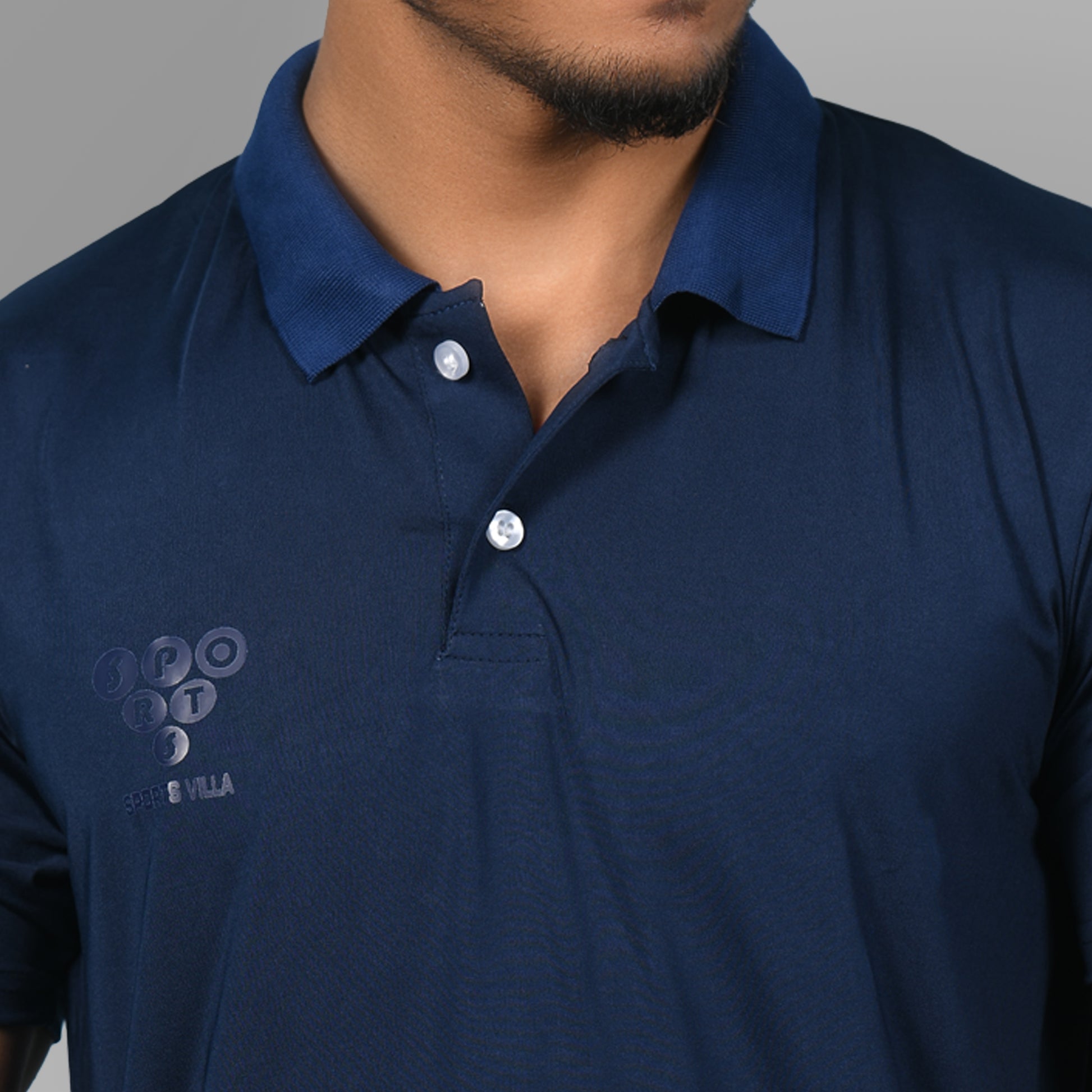 360 Collared Jersey (Navy Blue) - SPORTS VILLA