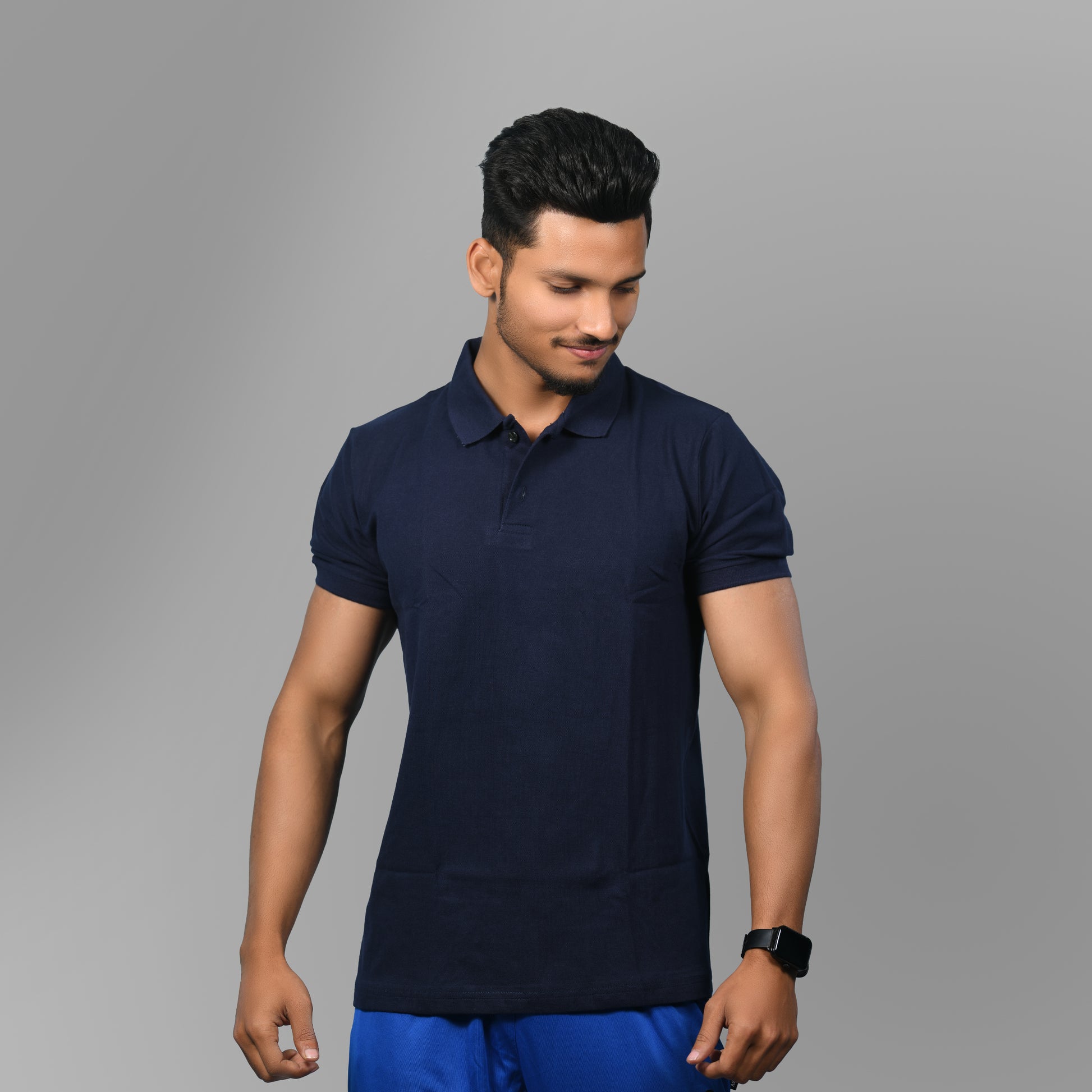 Cotton Tshirts (Navy Blue) - SPORTS VILLA