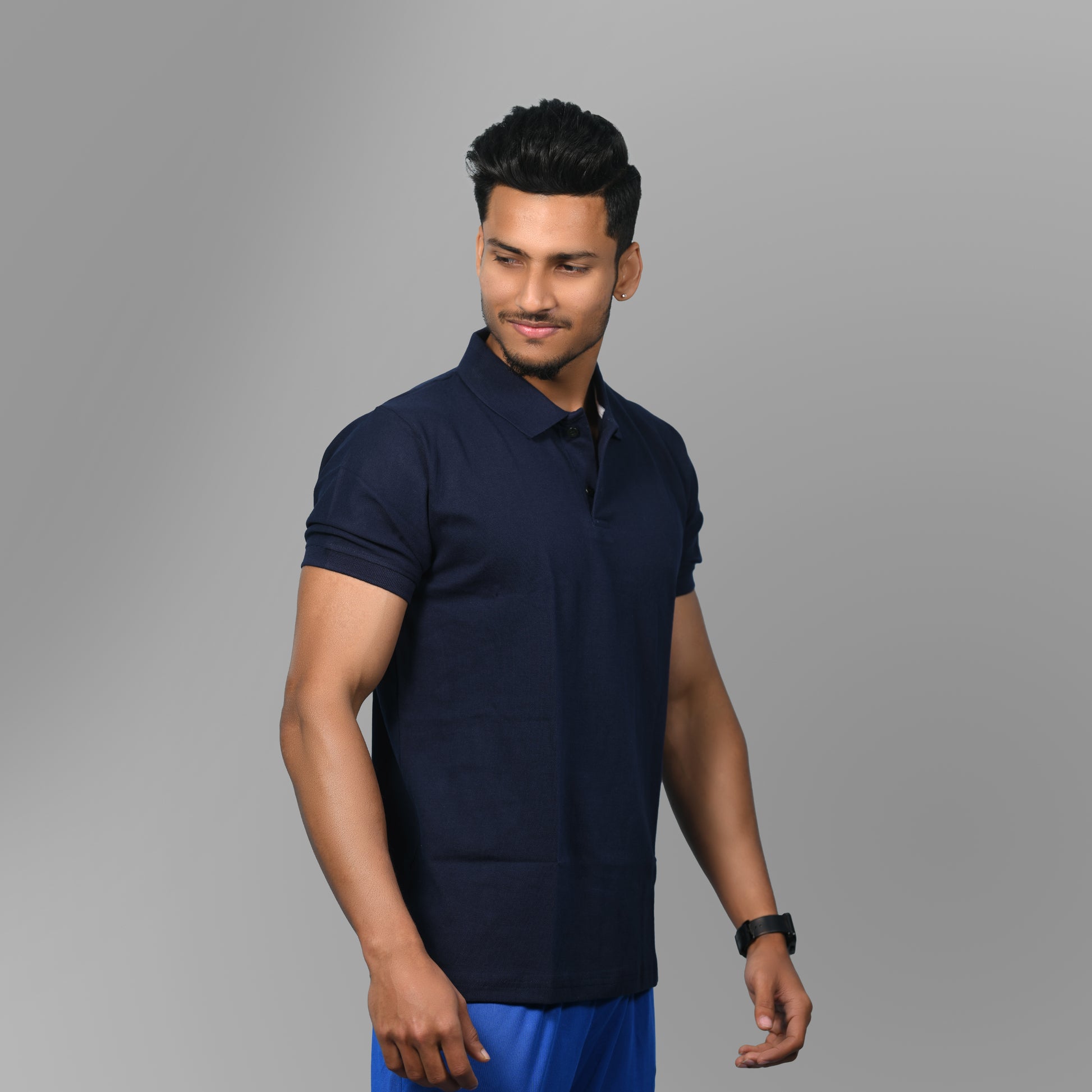 Cotton Tshirts (Navy Blue) - SPORTS VILLA