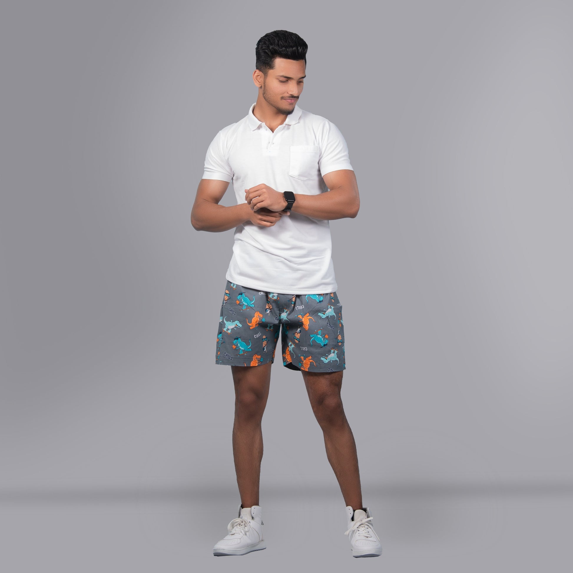 Cotton Shorts - Dark Grey - SPORTS VILLA