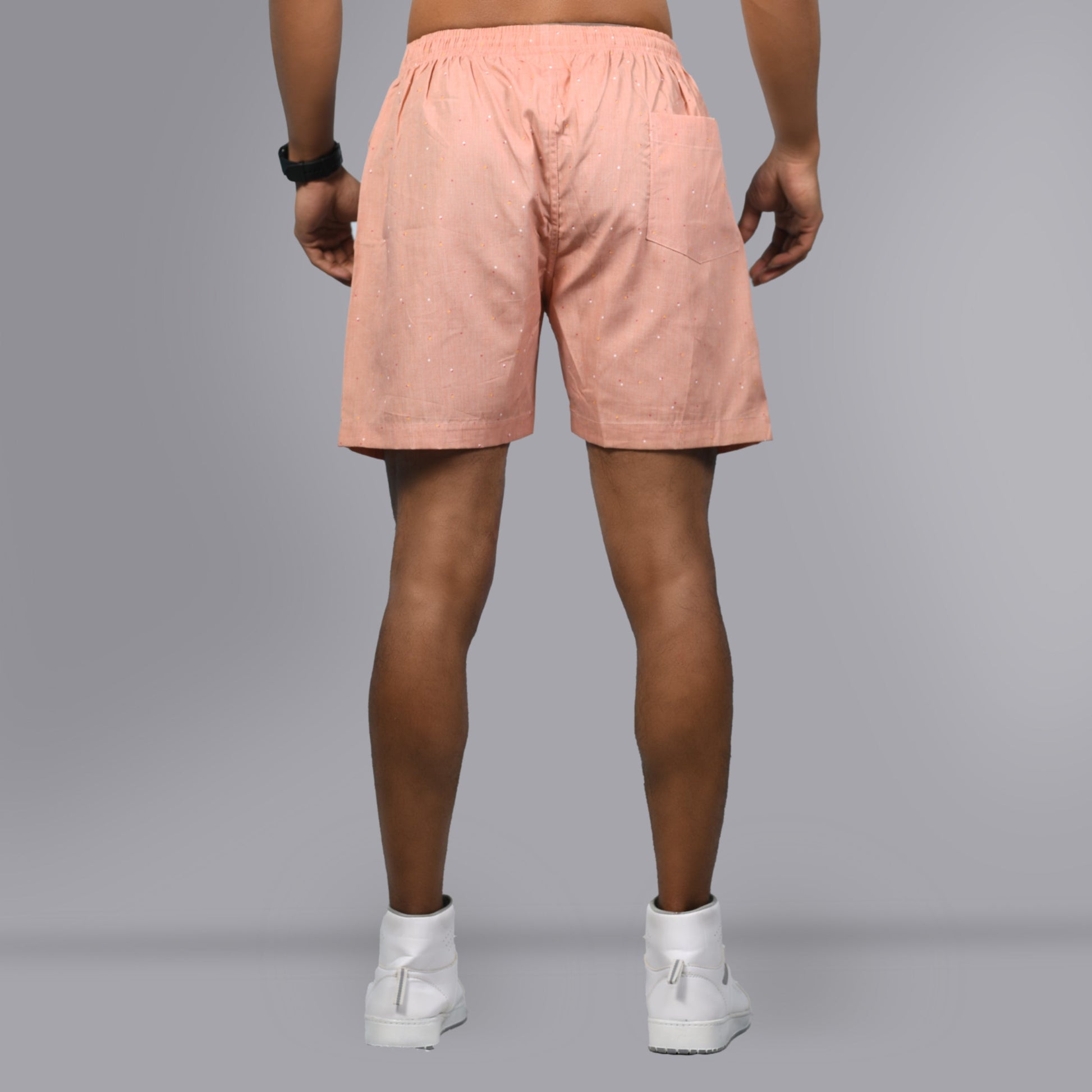 Cotton Shorts - Peach - SPORTS VILLA