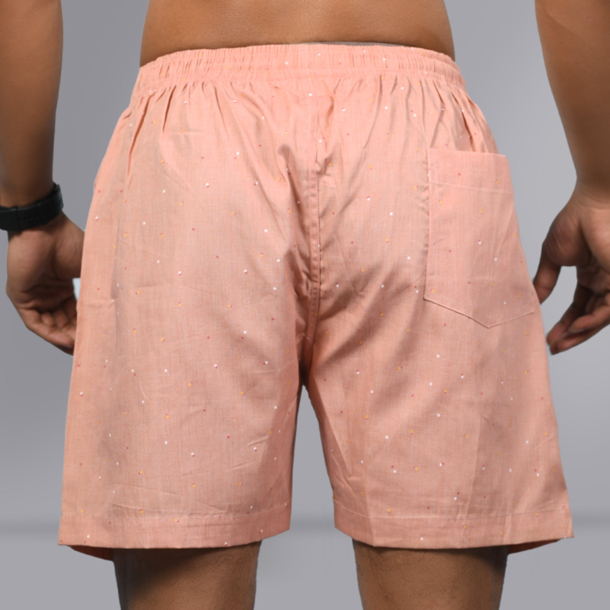 Cotton Shorts - Peach - SPORTS VILLA