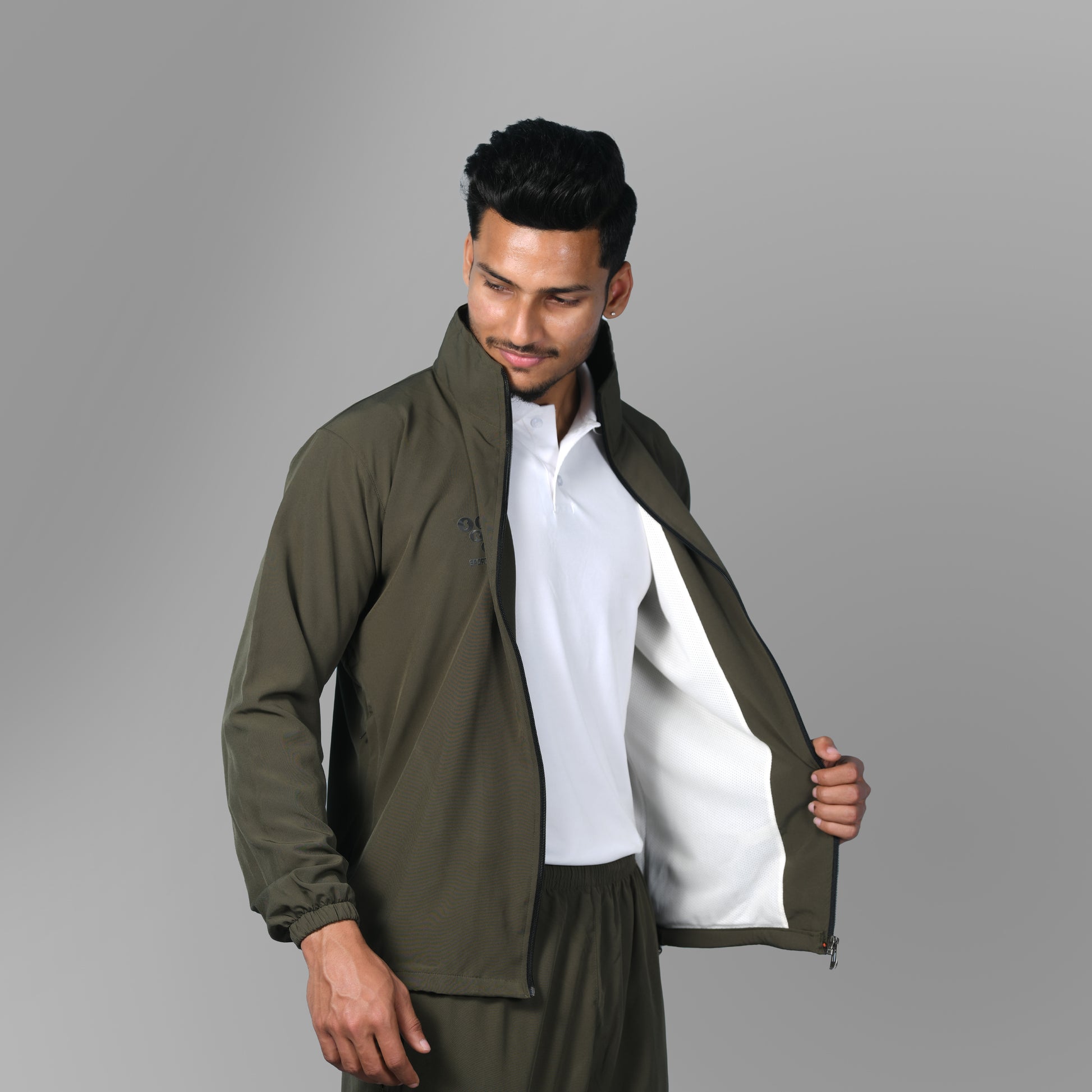 Mesh Windcheater Jacket (Army Green) - SPORTS VILLA