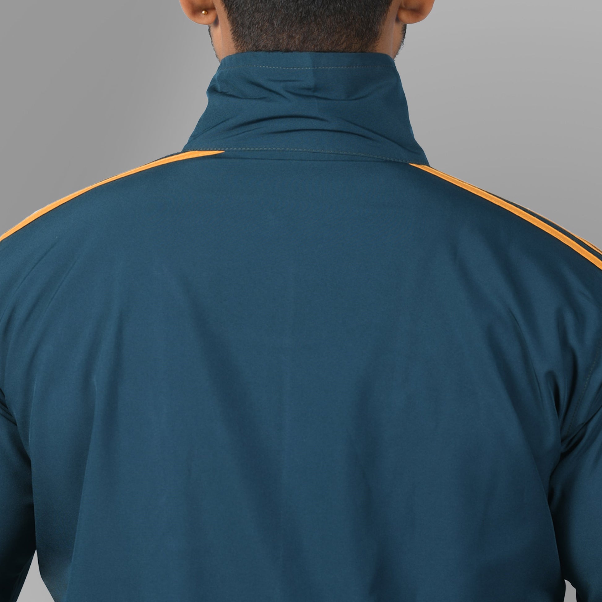 Windcheater Jacket for Men - Striped Midnight Green - SPORTS VILLA