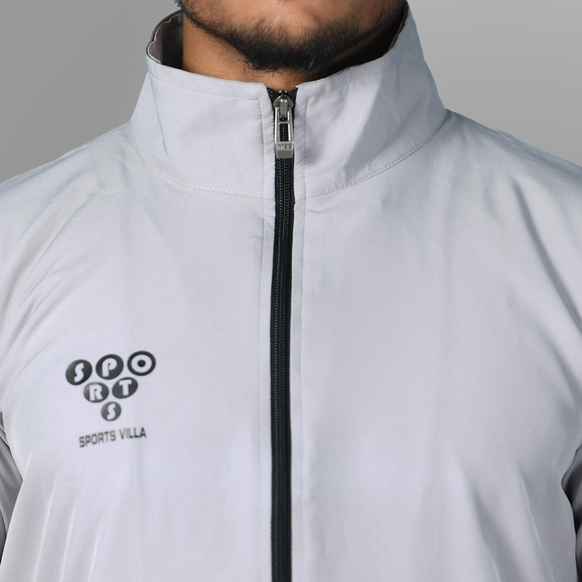 Windcheater Jacket for Men - Light Grey - SPORTS VILLA