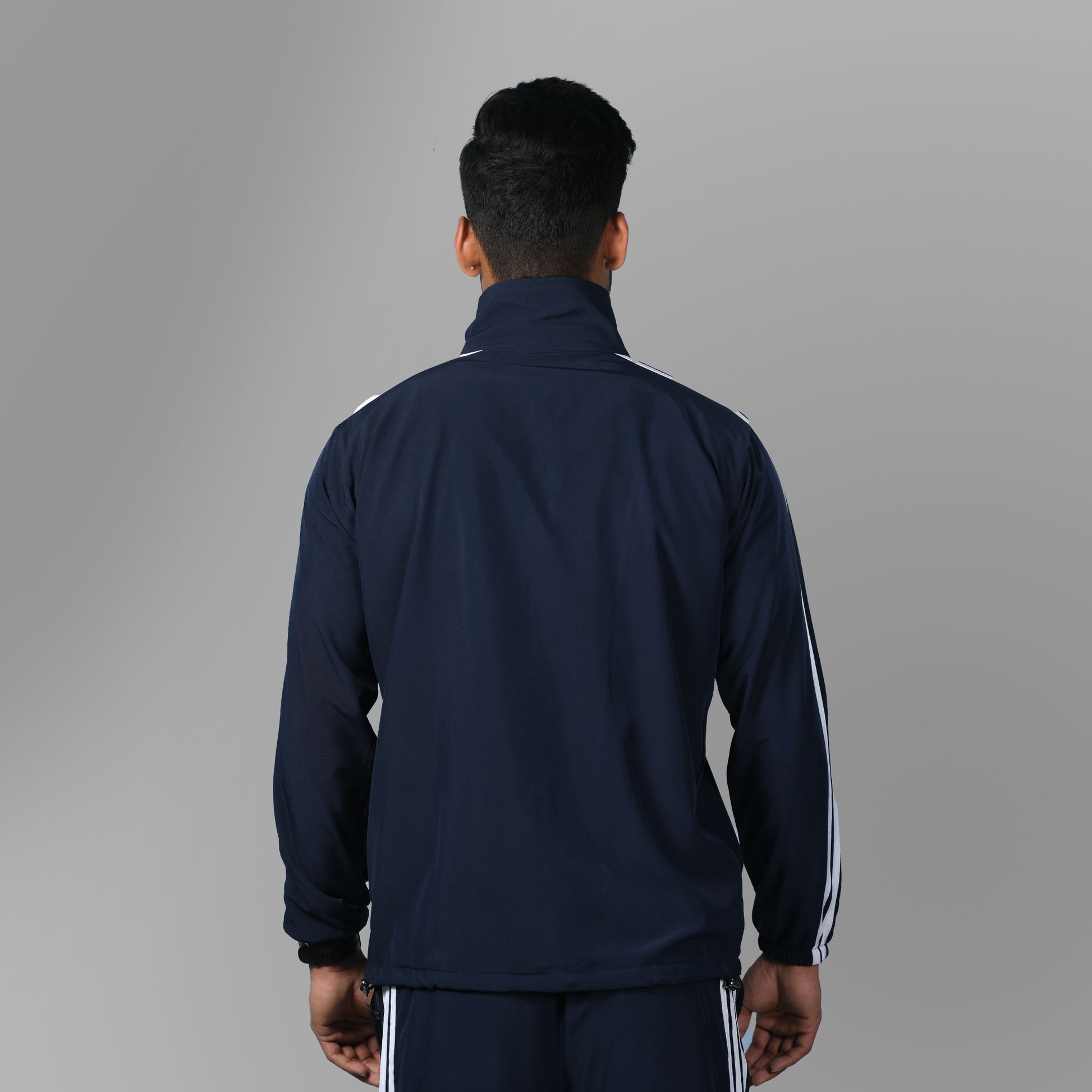 Windcheater Jacket for Men - Striped Navy Blue - SPORTS VILLA