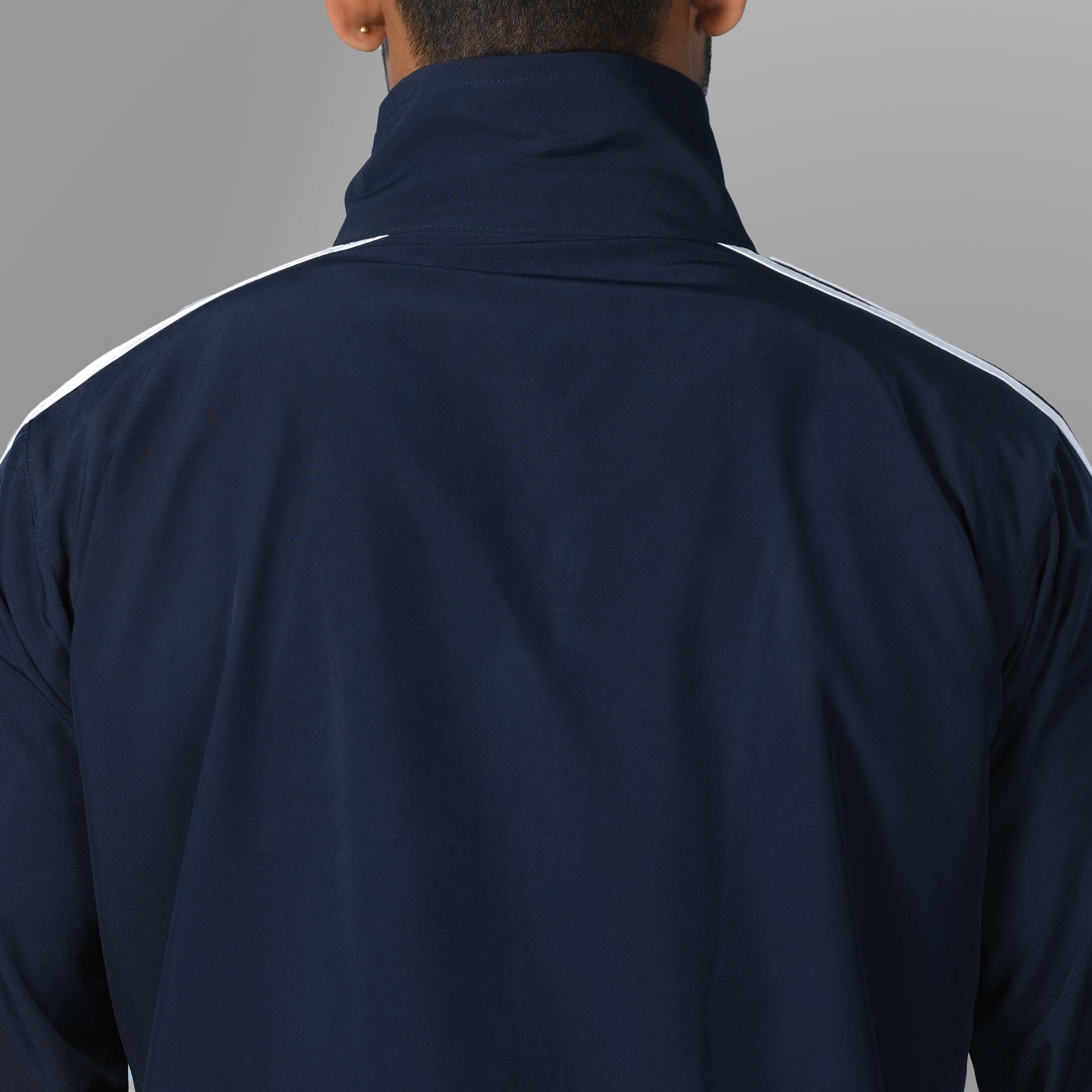 Windcheater Jacket for Men - Striped Navy Blue - SPORTS VILLA
