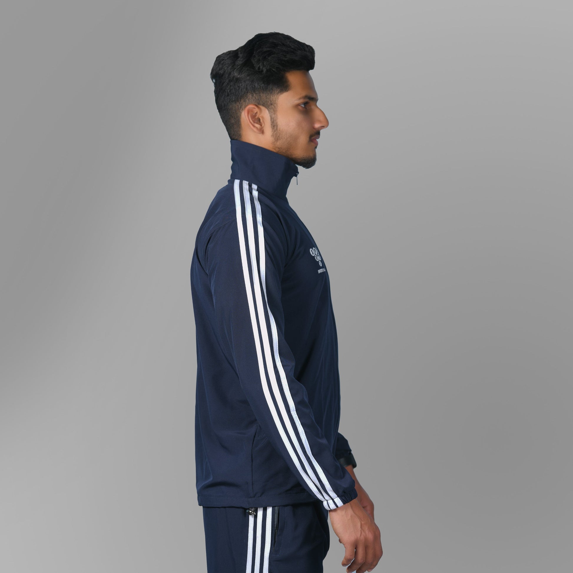 Windcheater Jacket for Men - Striped Navy Blue - SPORTS VILLA