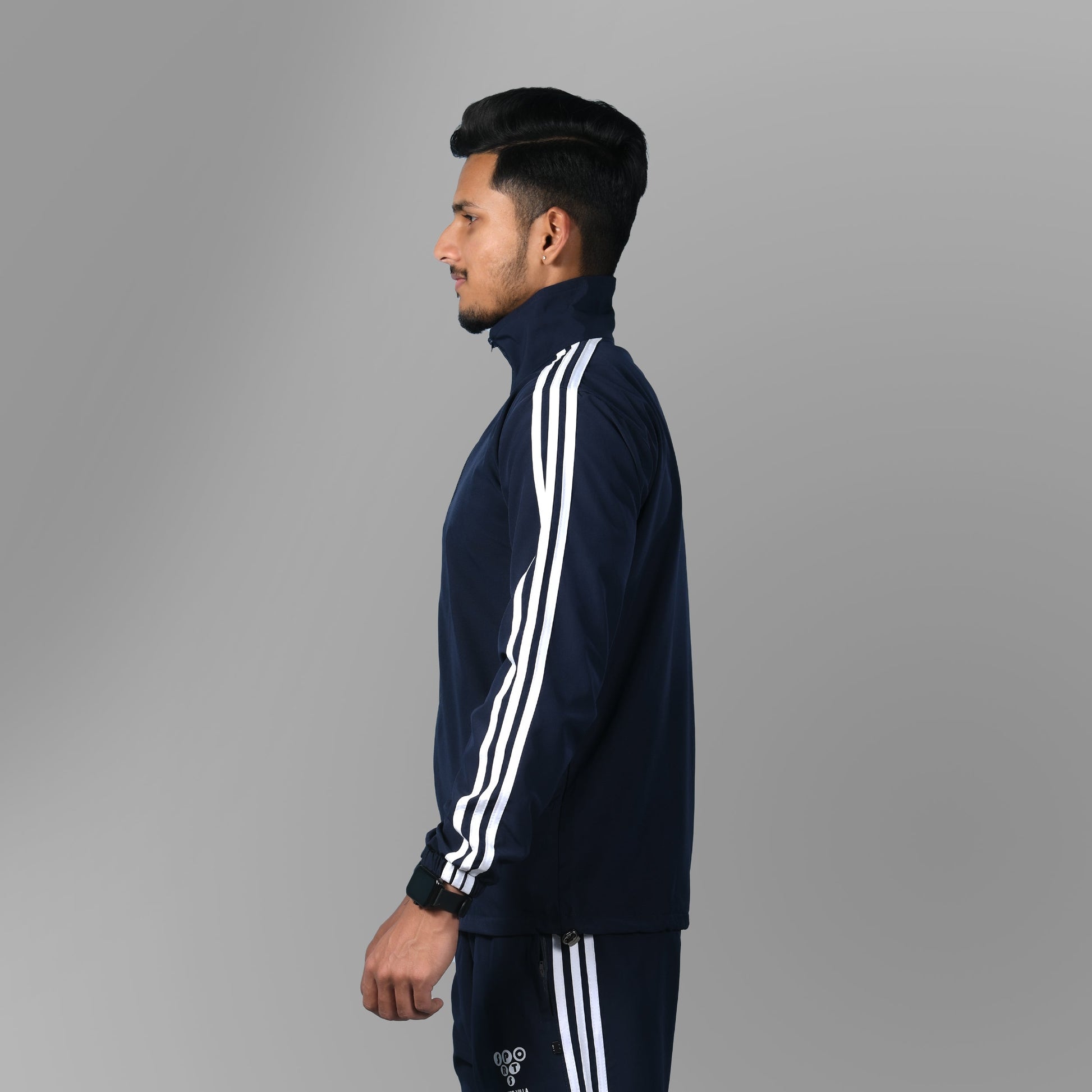 Windcheater Jacket for Men - Striped Navy Blue - SPORTS VILLA
