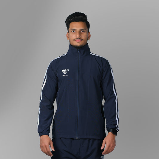 Windcheater Jacket for Men - Striped Navy Blue - SPORTS VILLA