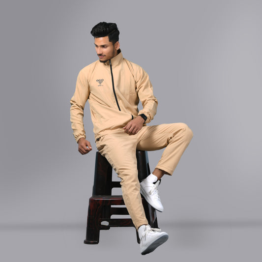 Mesh Windcheater Tracksuit (Camel) - SPORTS VILLA