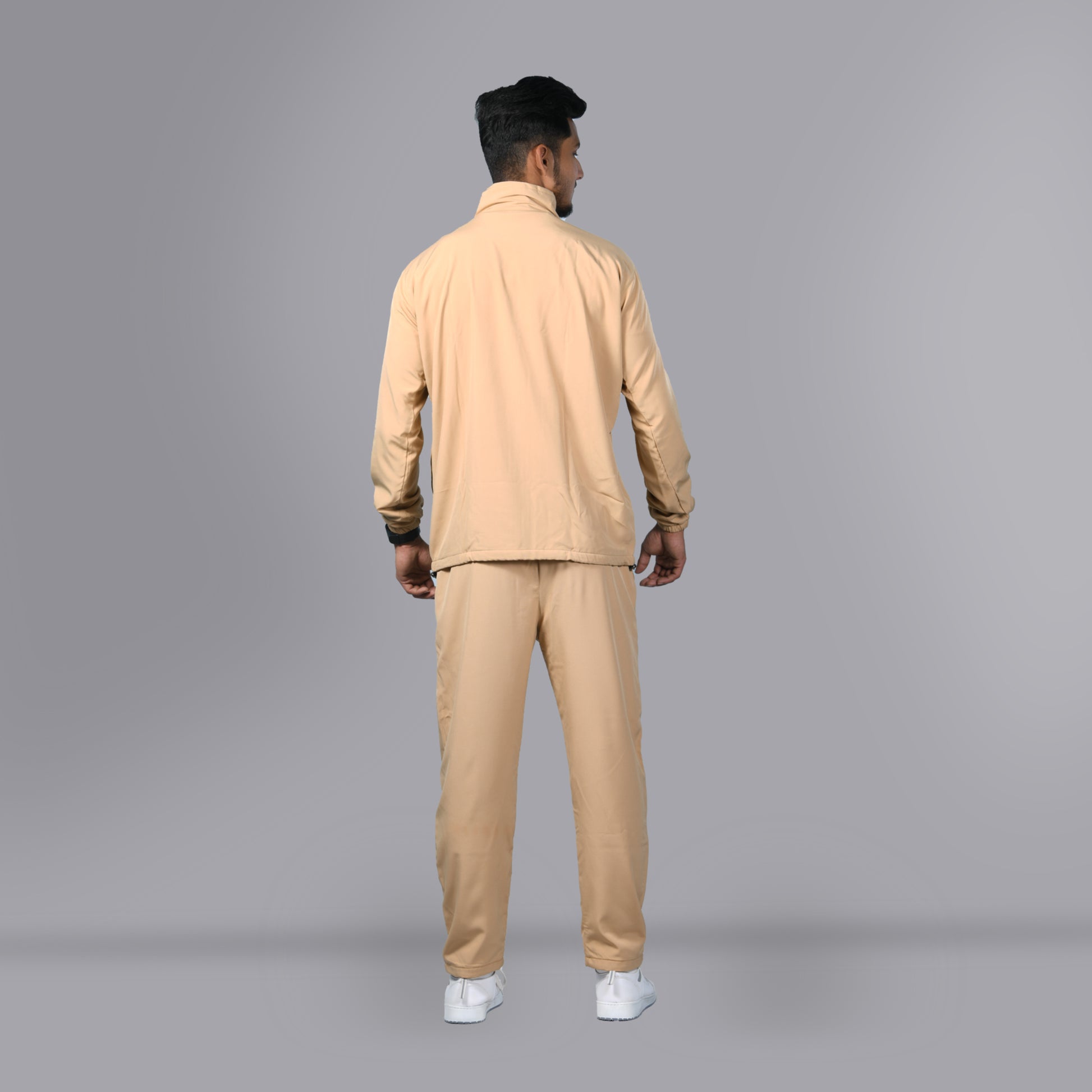 Mesh Windcheater Tracksuit (Camel) - SPORTS VILLA