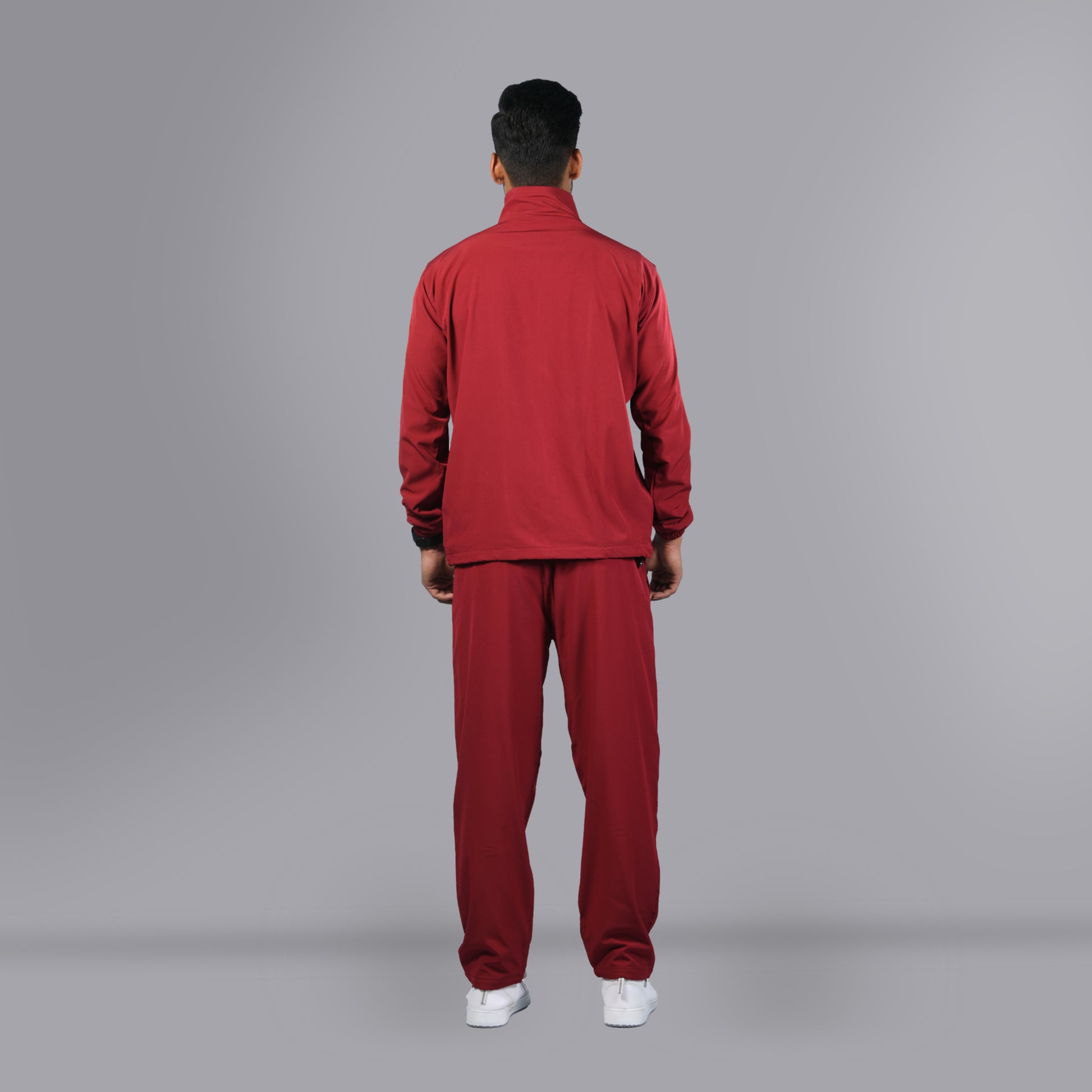 Mesh Windcheater Tracksuit (Maroon) - SPORTS VILLA