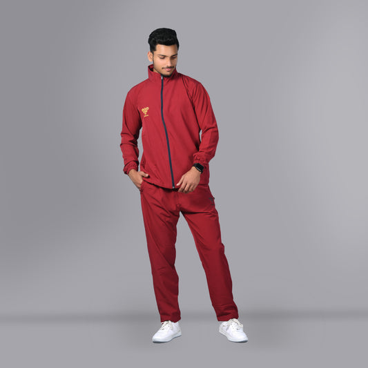 Mesh Windcheater Tracksuit (Maroon) - SPORTS VILLA