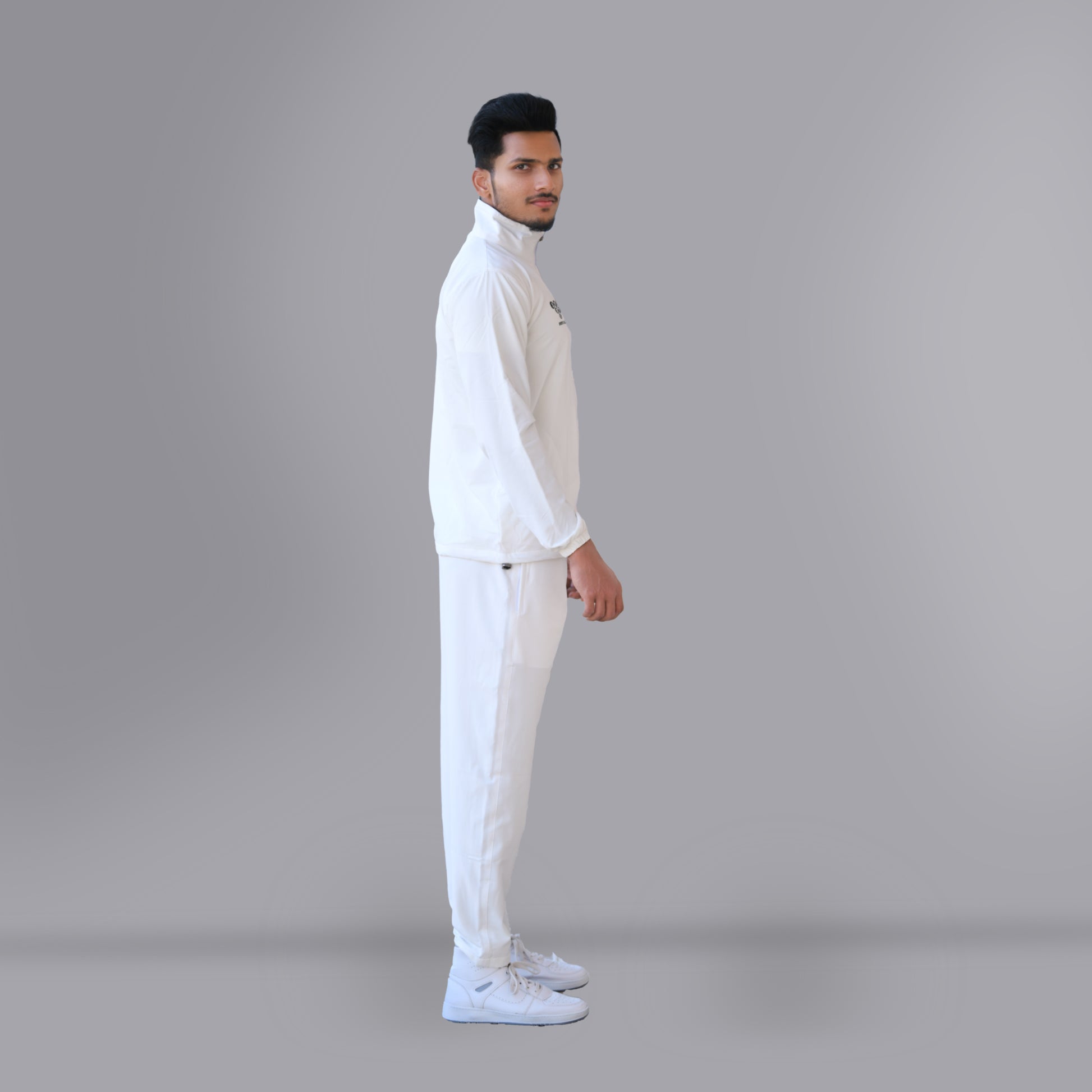 Mesh Windcheater Tracksuit (Off White) - SPORTS VILLA