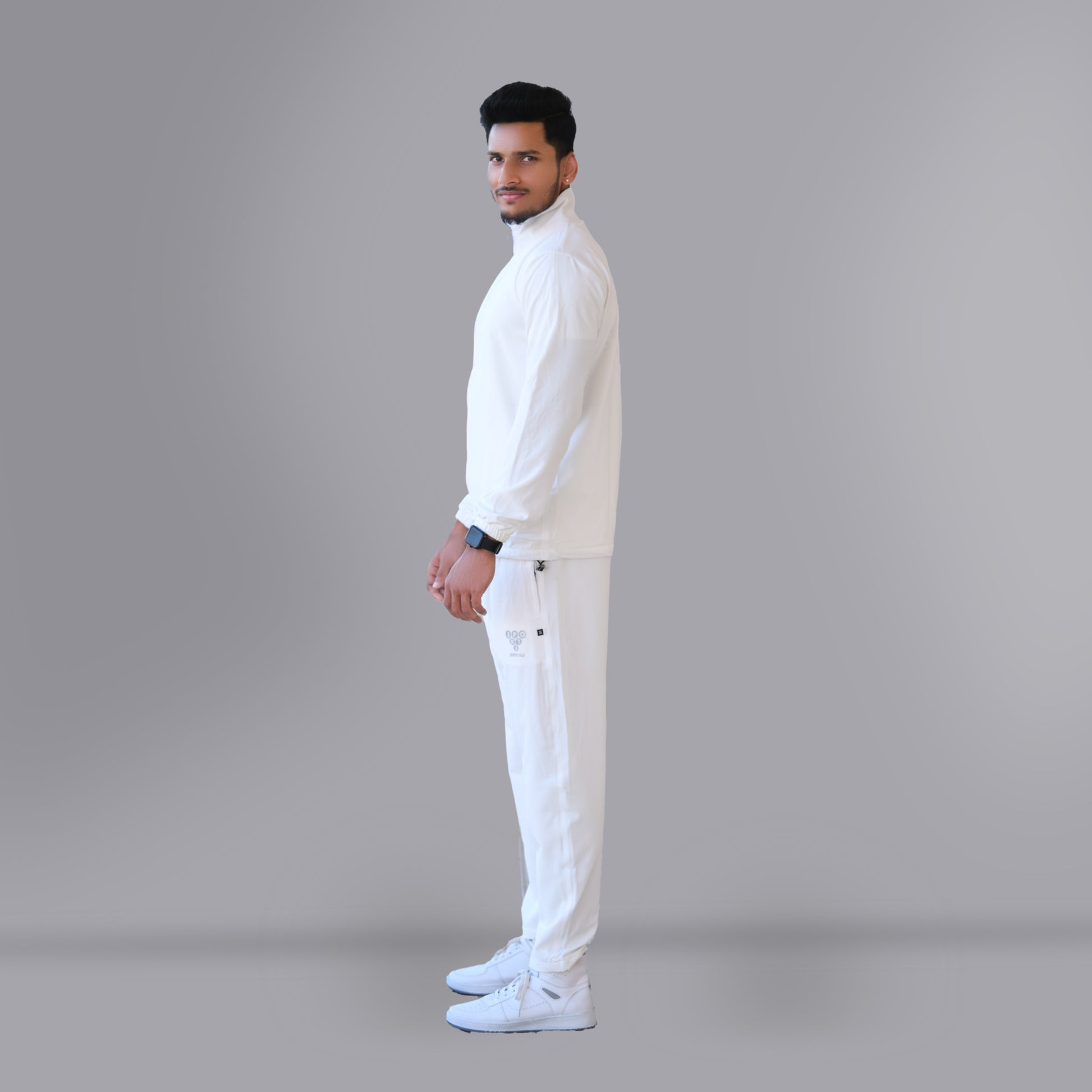 Mesh Windcheater Tracksuit (Off White) - SPORTS VILLA