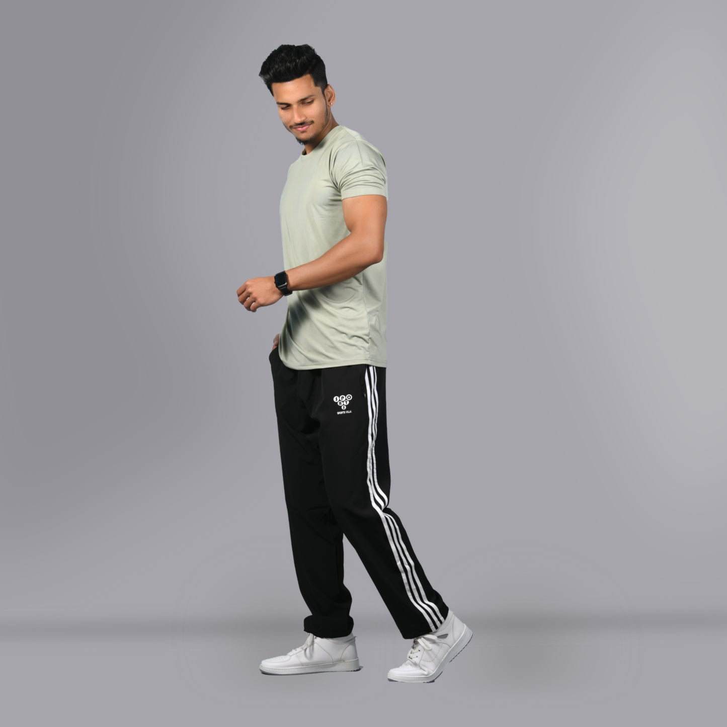 Mesh Windcheater Trouser (Striped Black) - SPORTS VILLA