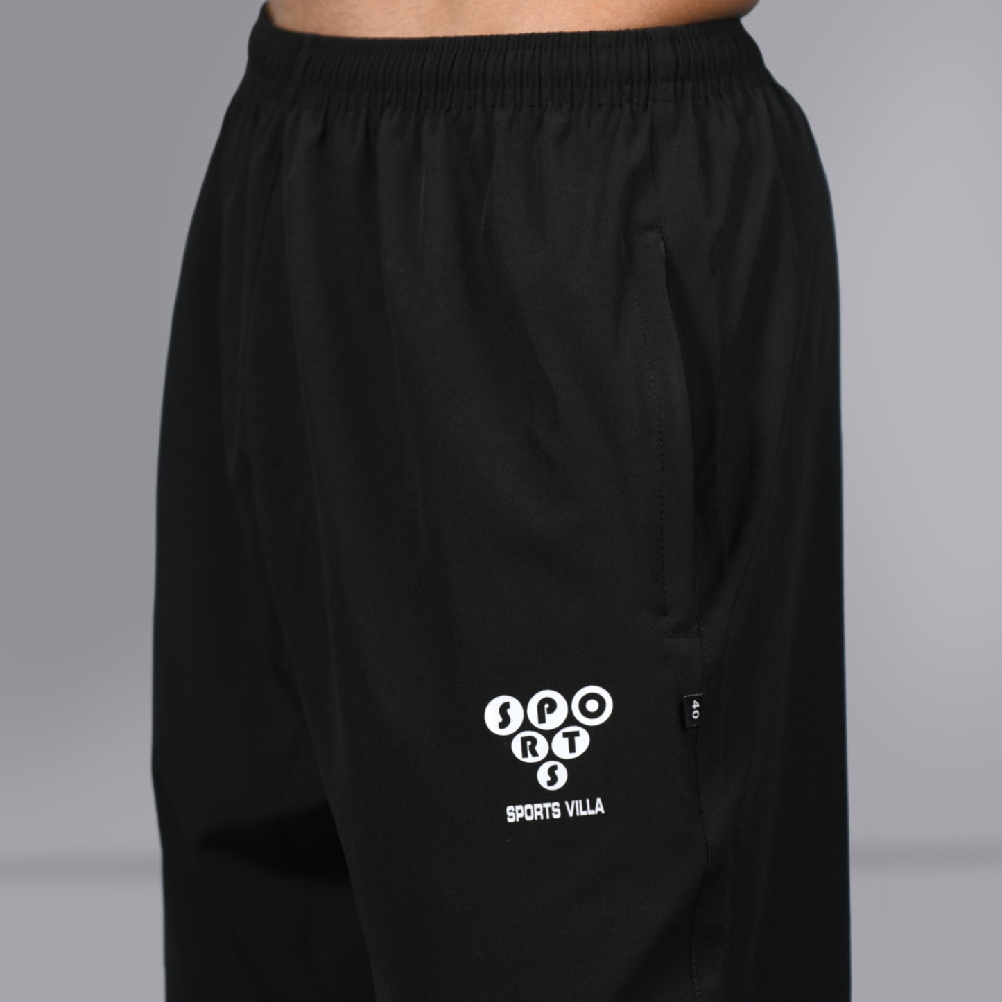 Mesh Windcheater Trouser (Black) - SPORTS VILLA