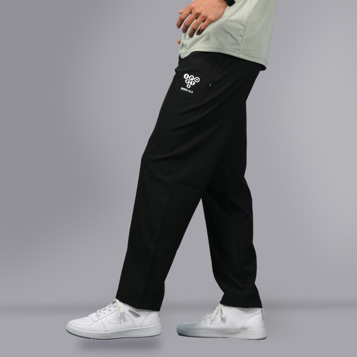 Mesh Windcheater Trouser (Black) - SPORTS VILLA