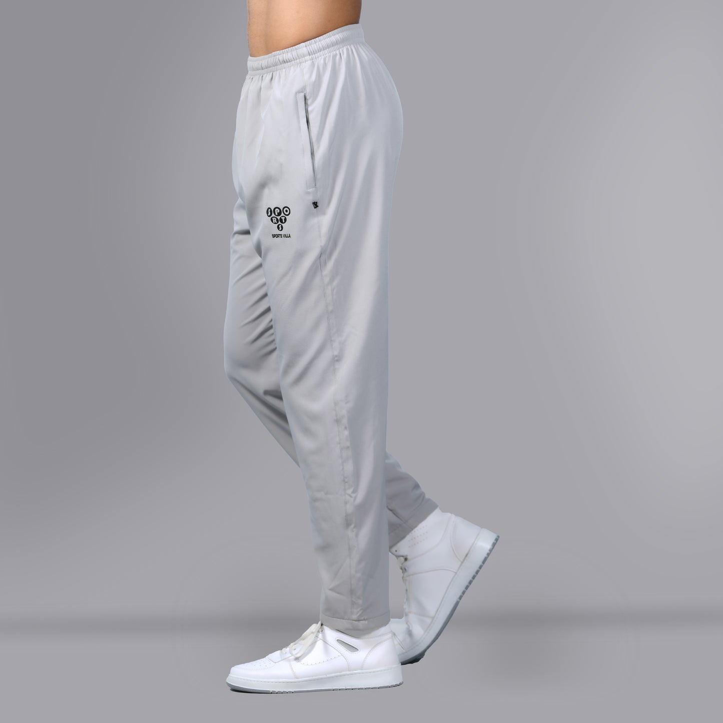 Mesh Windcheater Trouser (Light Grey) - SPORTS VILLA