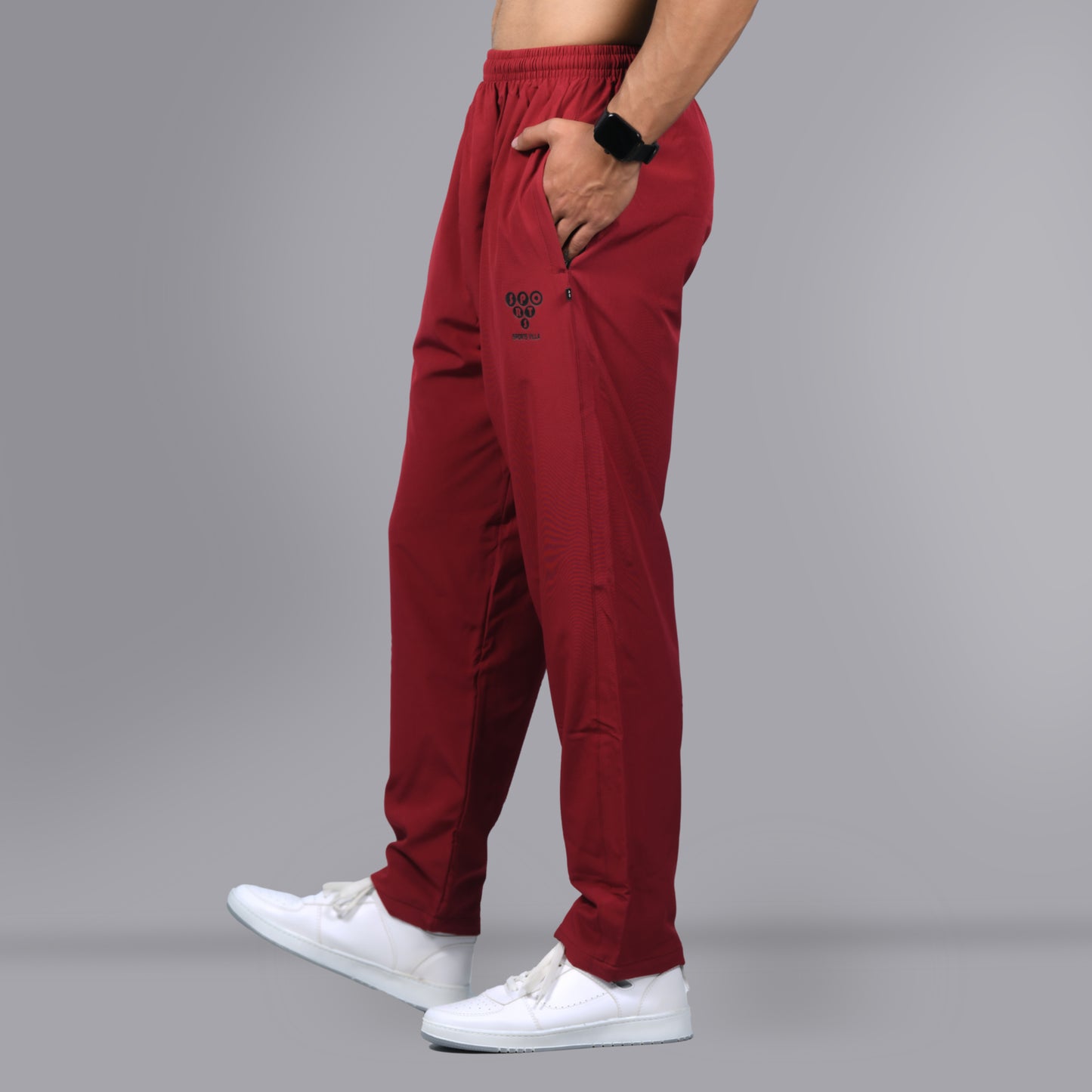 Mesh Windcheater Trouser (Maroon) - SPORTS VILLA