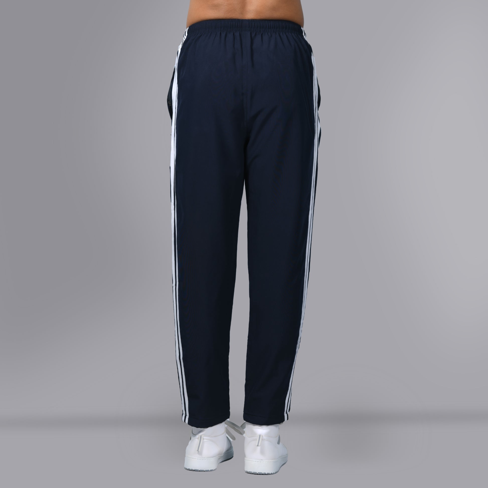 Mesh Windcheater Trouser (Striped Navy Blue) - SPORTS VILLA