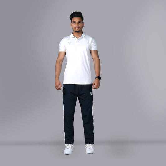 Mesh Windcheater Trouser (Striped Navy Blue) - SPORTS VILLA