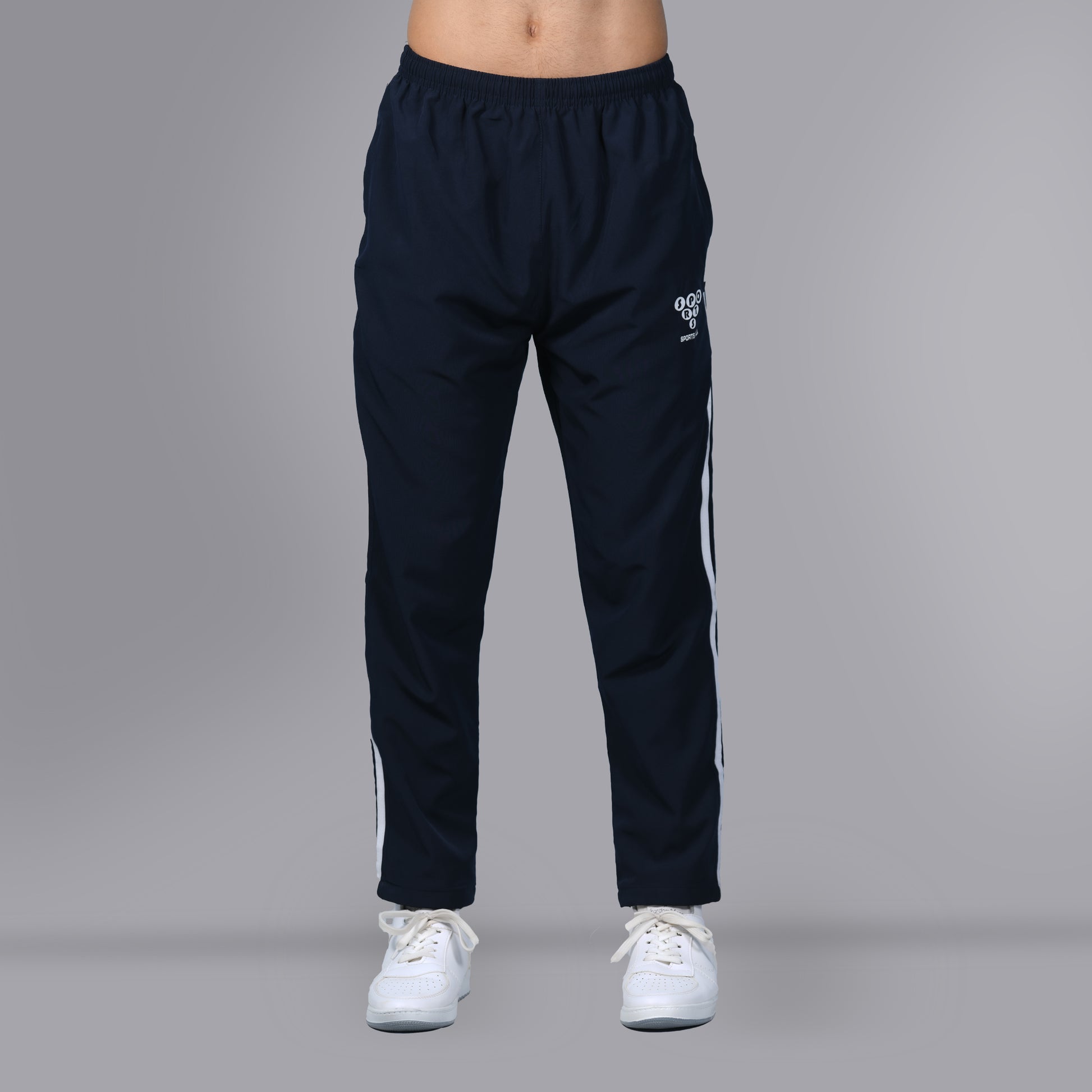 Mesh Windcheater Trouser (Striped Navy Blue) - SPORTS VILLA