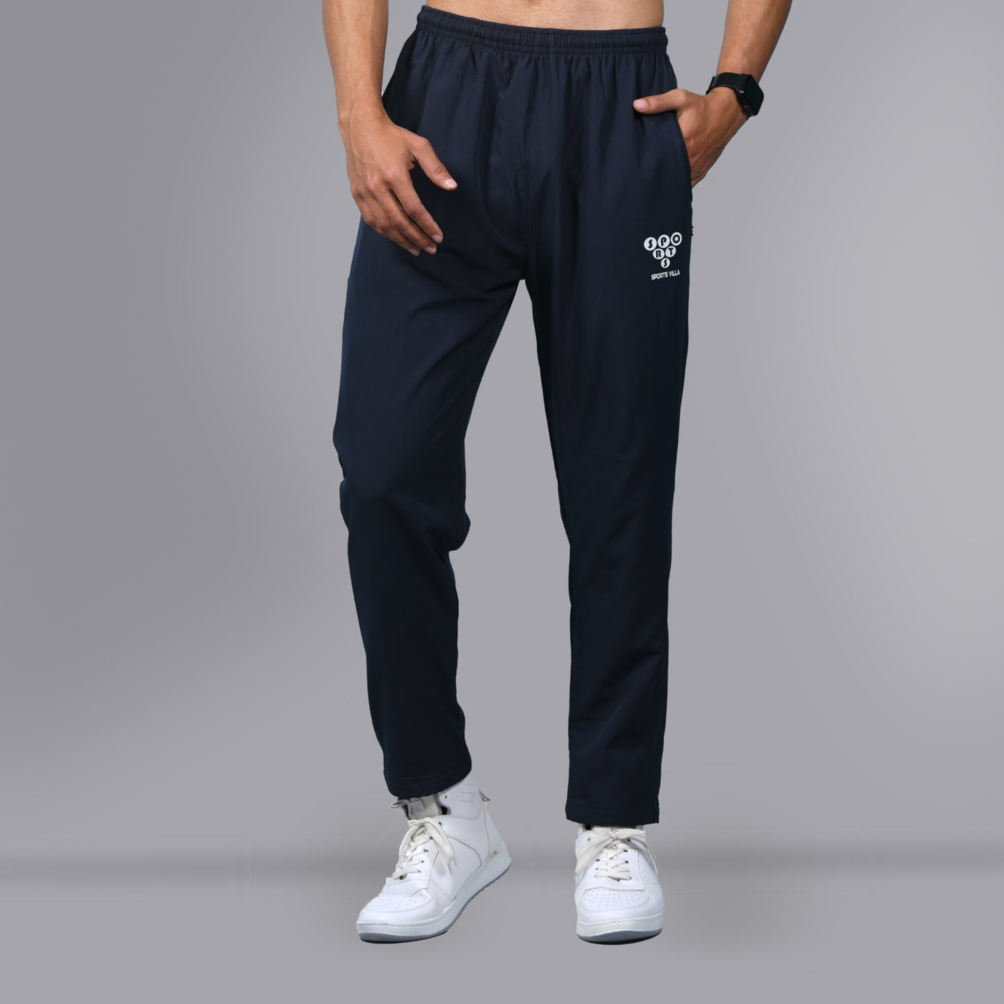 Mesh Windcheater Trouser (Navy Blue) - SPORTS VILLA