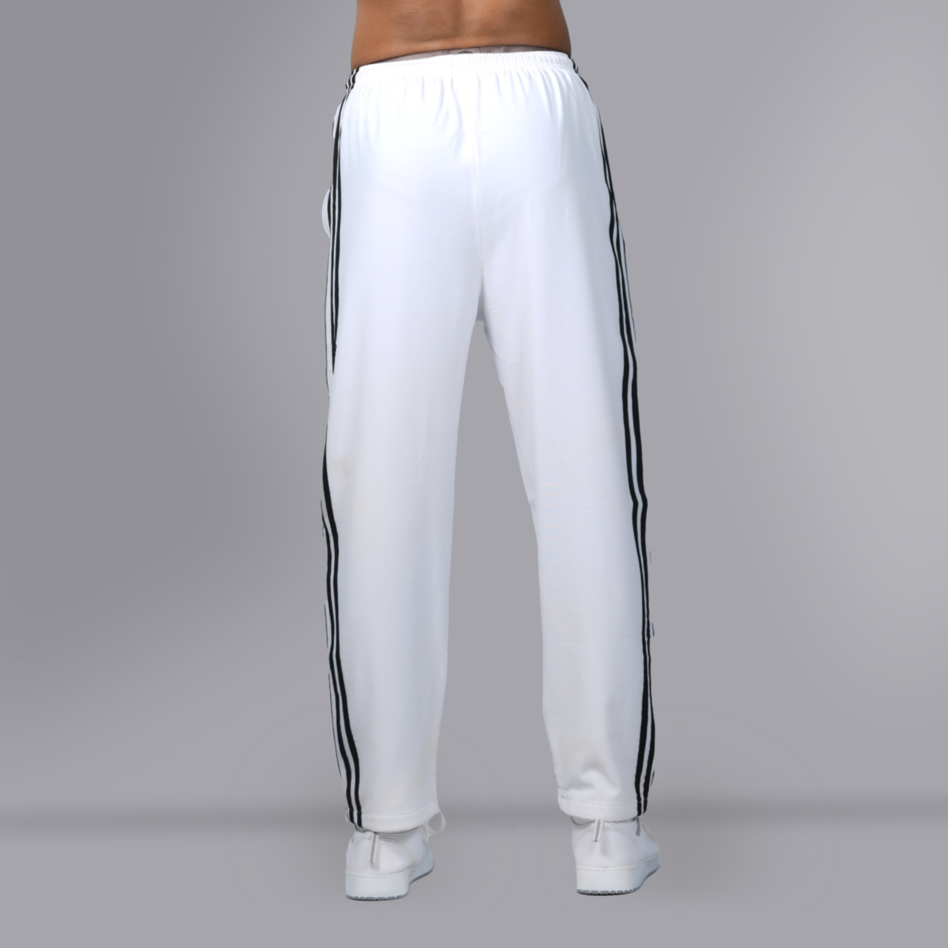 Mesh Windcheater Trouser (Striped White) - SPORTS VILLA