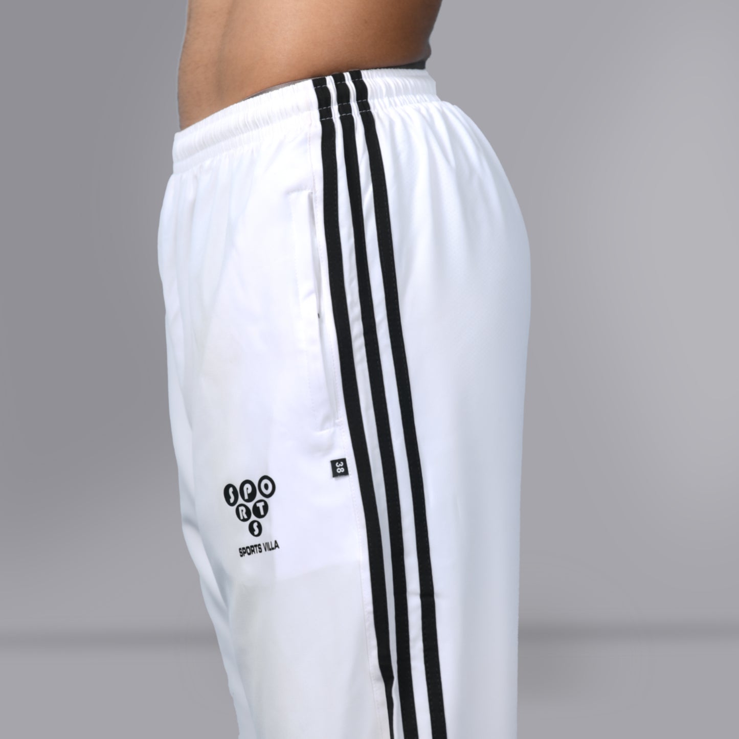 NOM Trouser (Striped White) - SPORTS VILLA