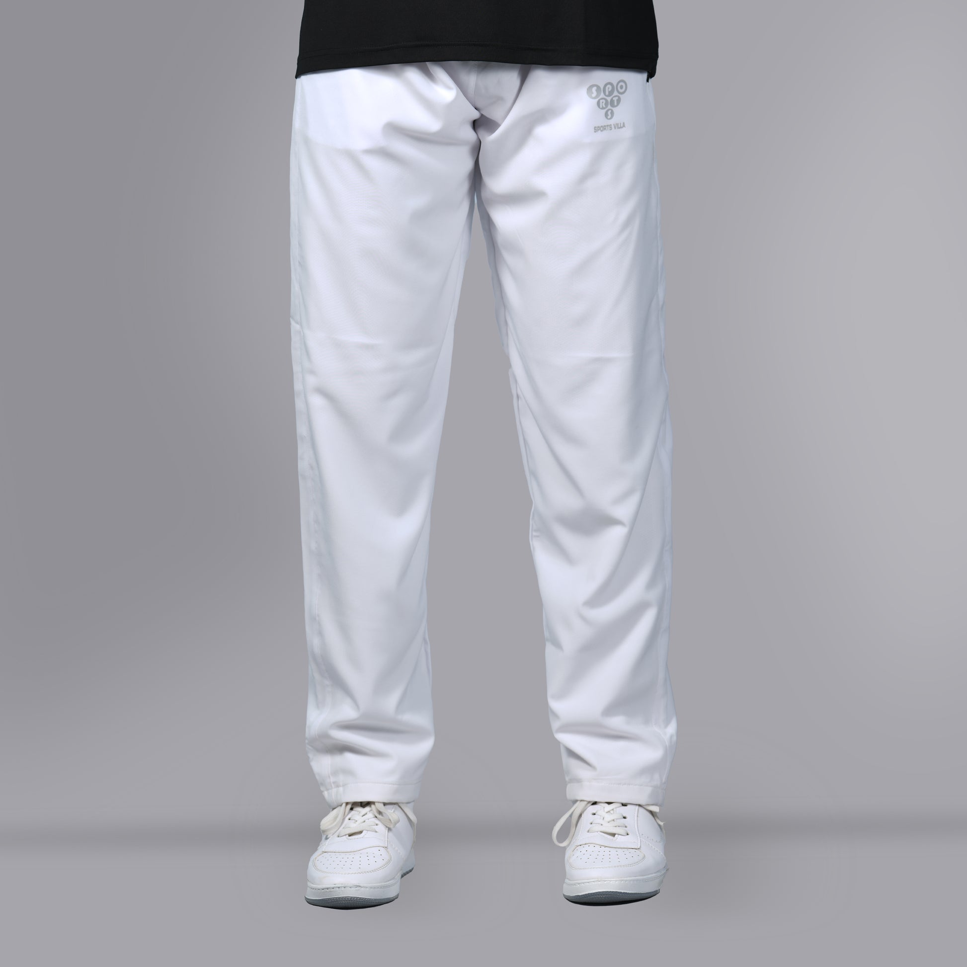Mesh Windcheater Trouser (White) - SPORTS VILLA