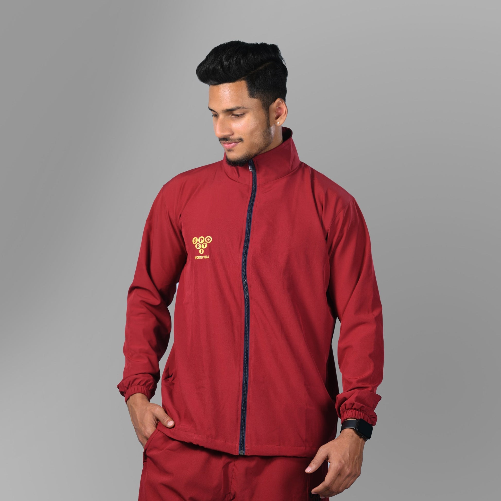 Windcheater Jacket for Men - Maroon - SPORTS VILLA