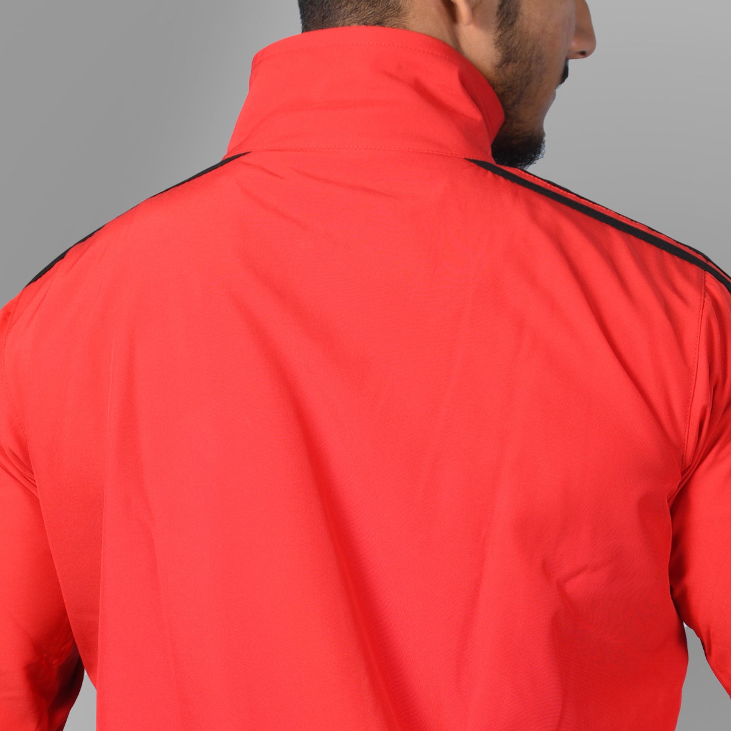 Windcheater Jacket for Men - Striped Red - SPORTS VILLA