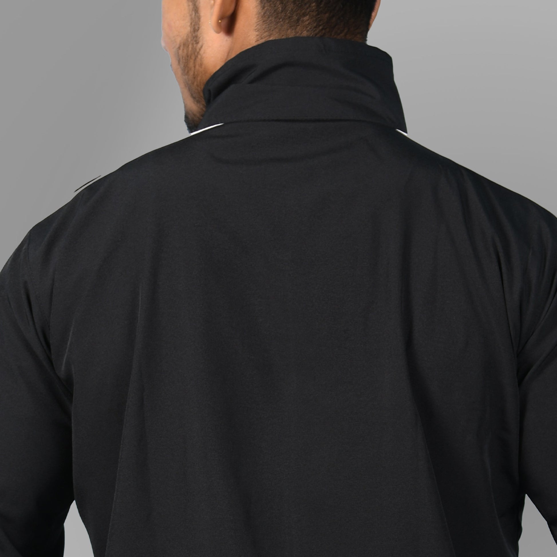 Windcheater Jacket for Men - Striped Black - SPORTS VILLA