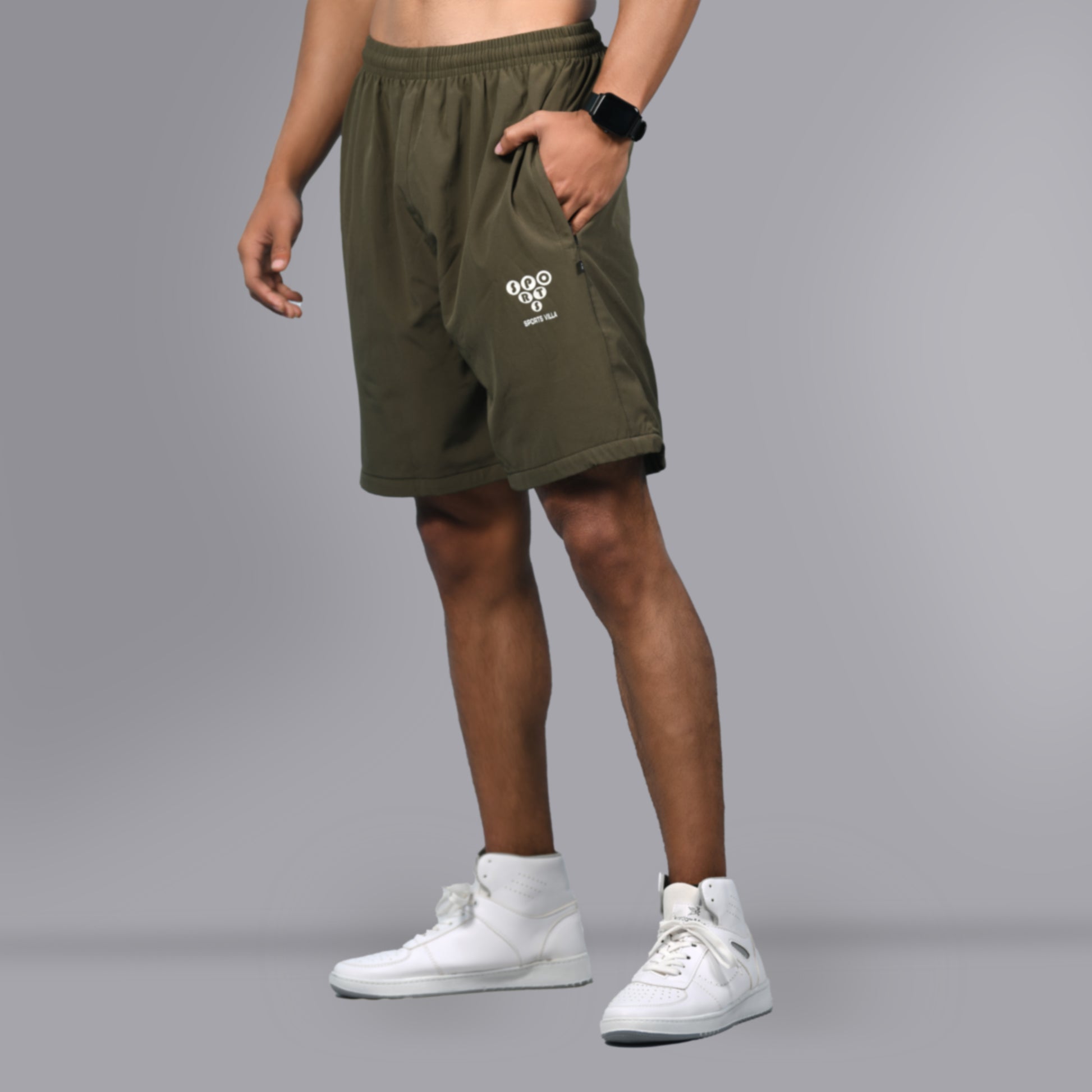 Mesh Shorts (Army Green) - SPORTS VILLA