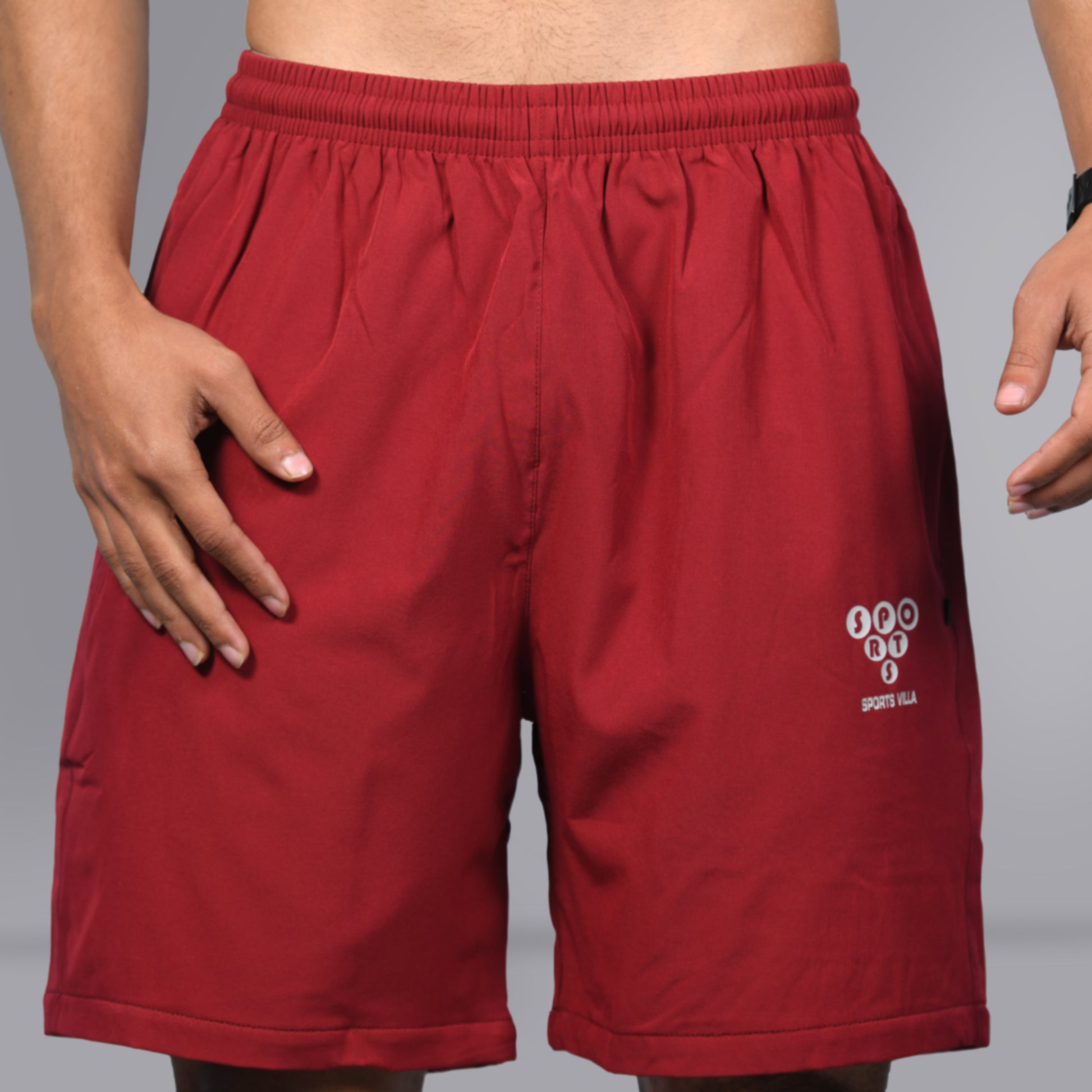 Mesh Shorts (Maroon) - SPORTS VILLA