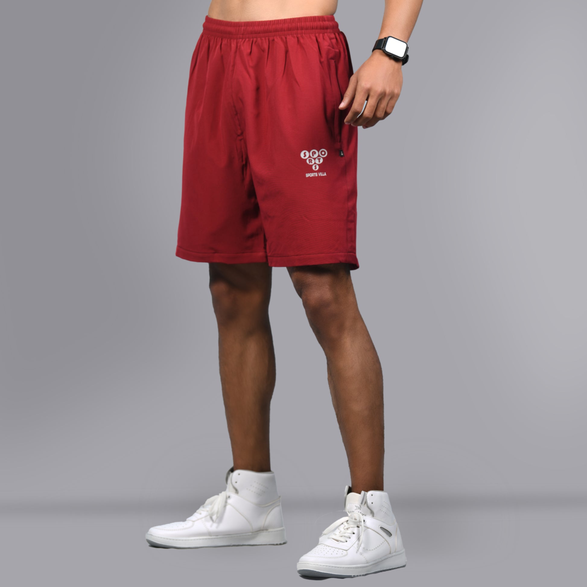Mesh Shorts (Maroon) - SPORTS VILLA