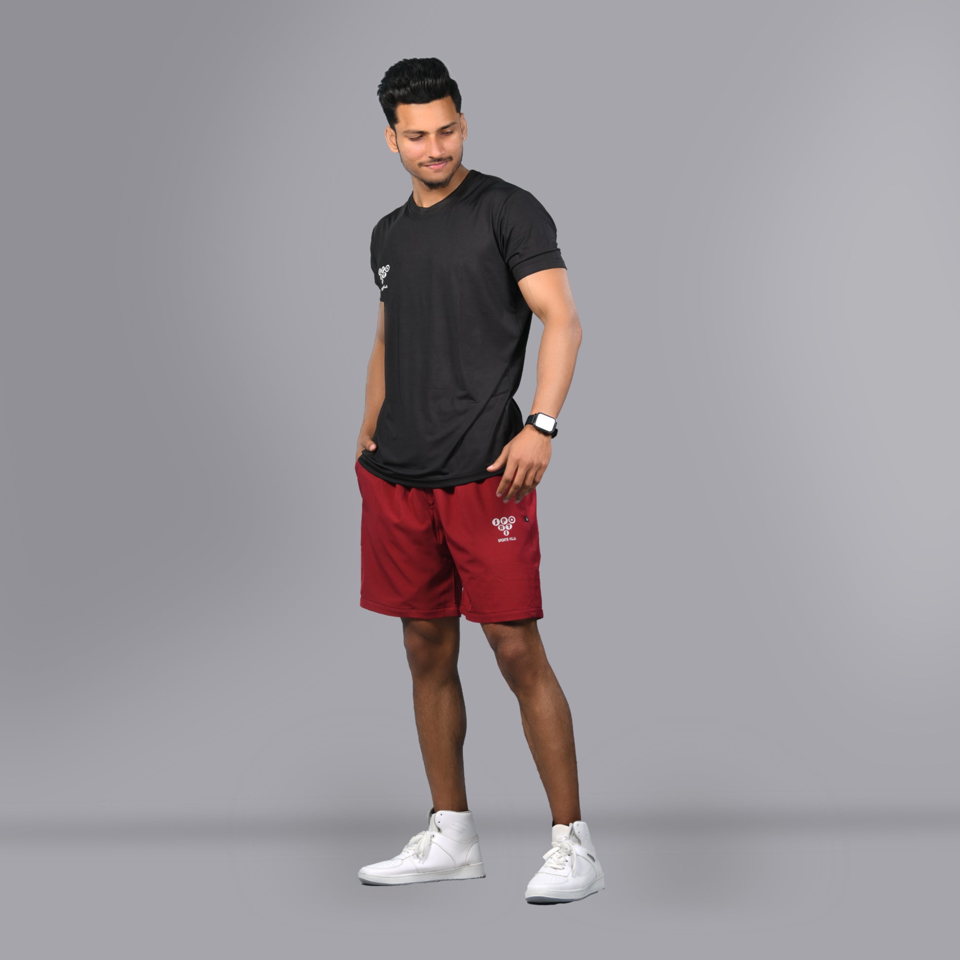 Mesh Shorts (Maroon) - SPORTS VILLA