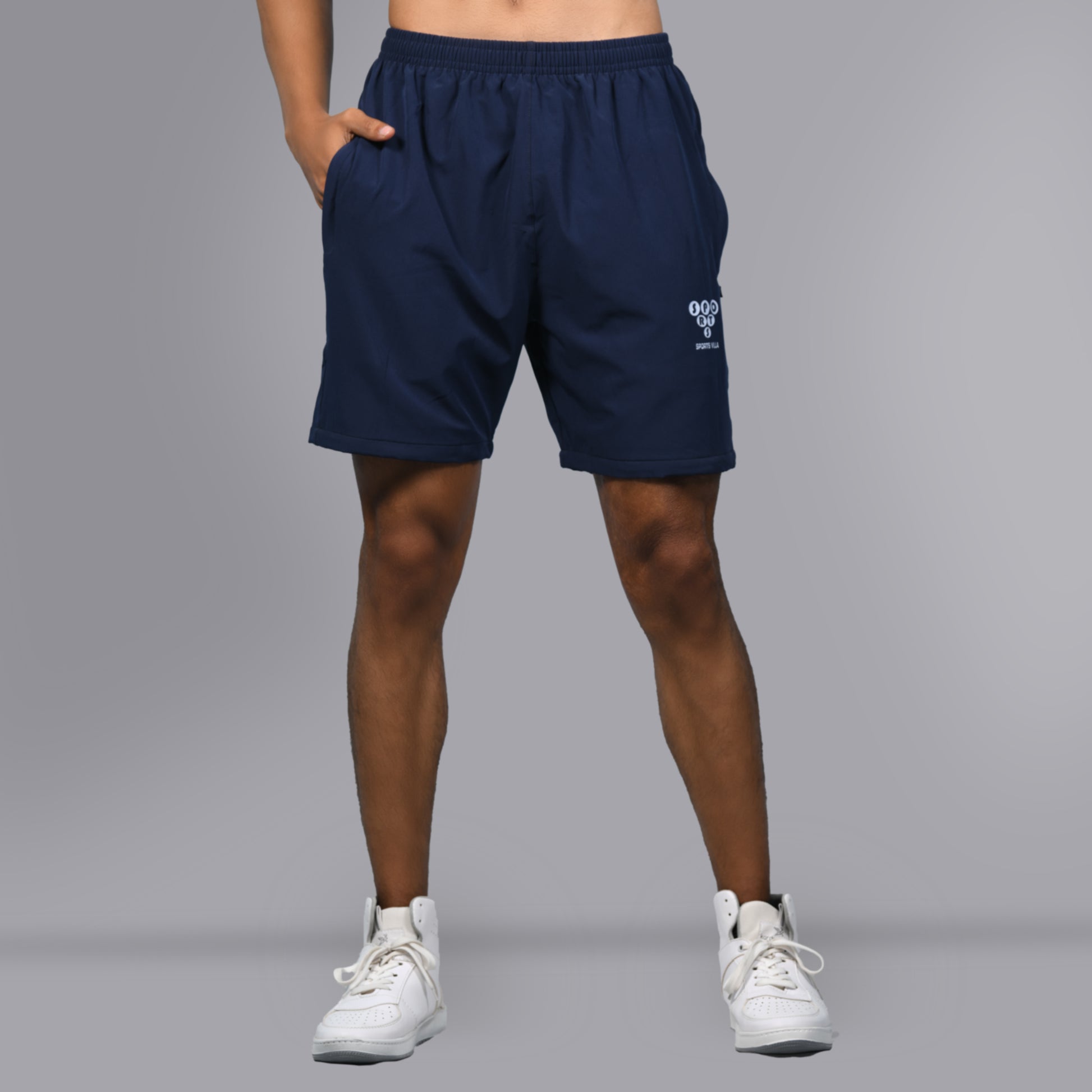 Mesh Shorts (Navy Blue) - SPORTS VILLA