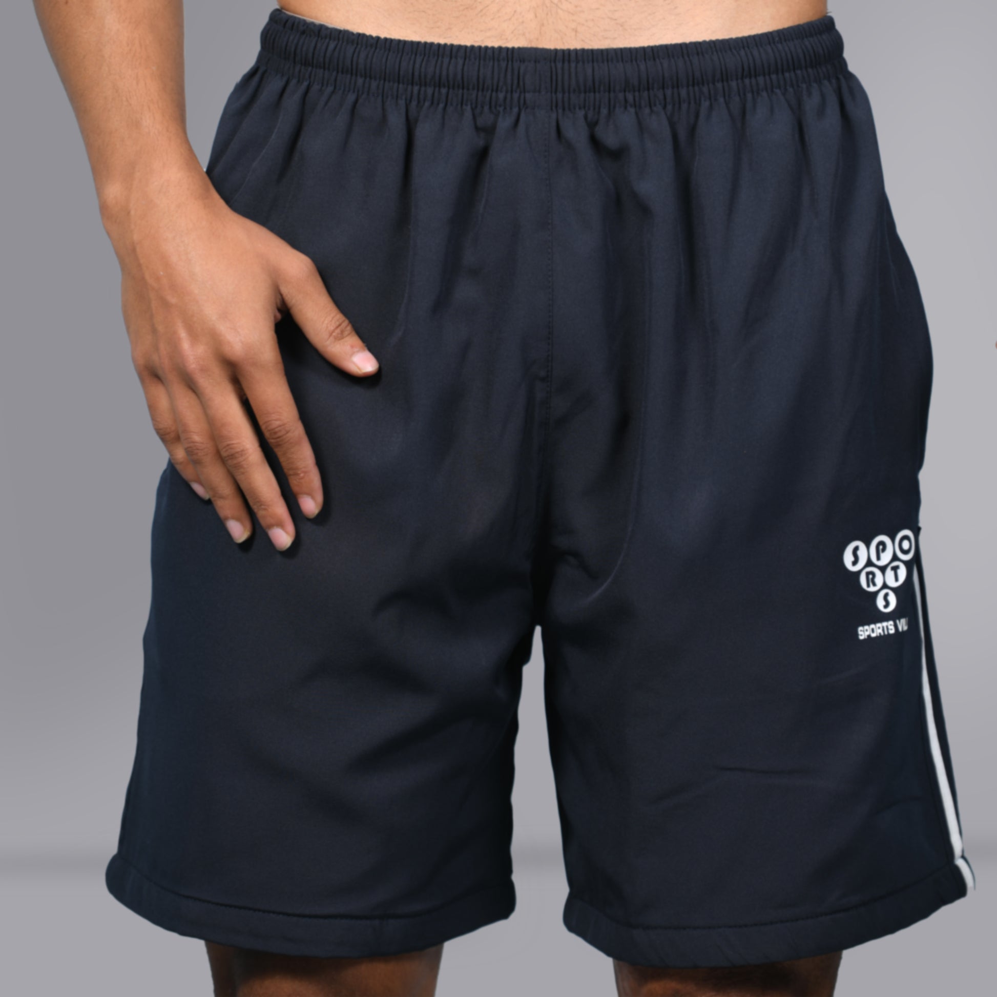 NOM Shorts Striped Navy Blue - SPORTS VILLA