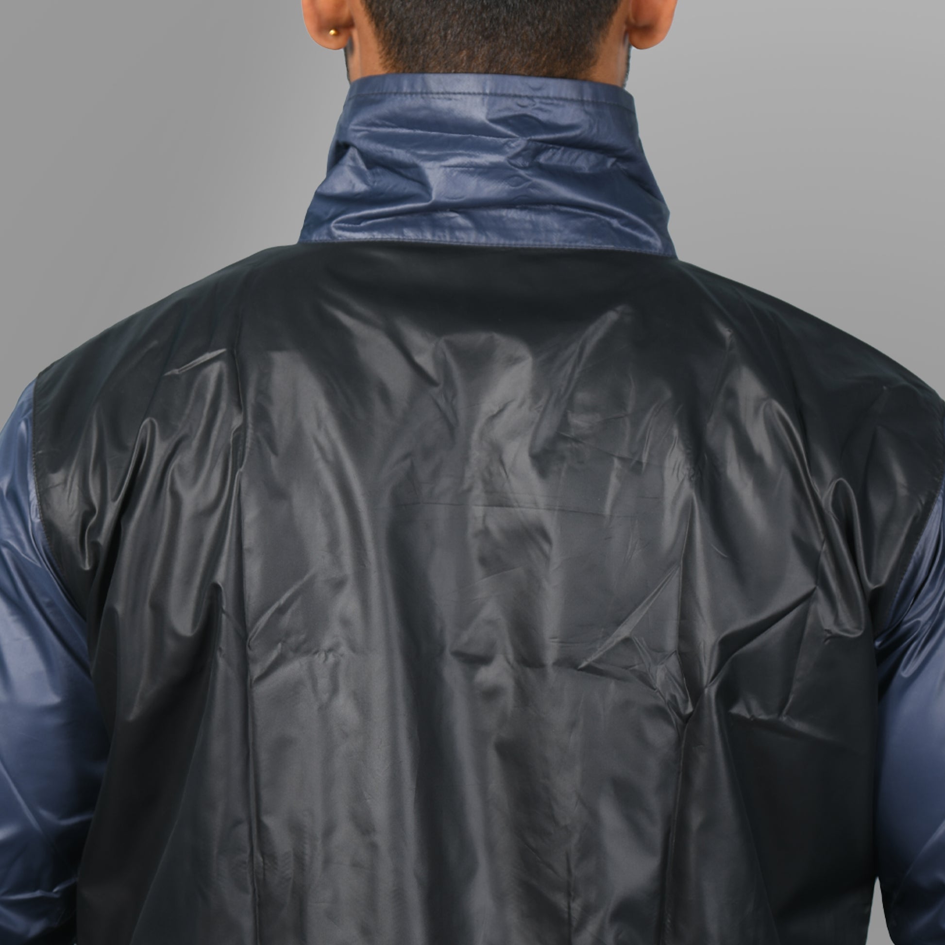 Rain Mesh Jacket (Black with Navy Blue) - SPORTS VILLA